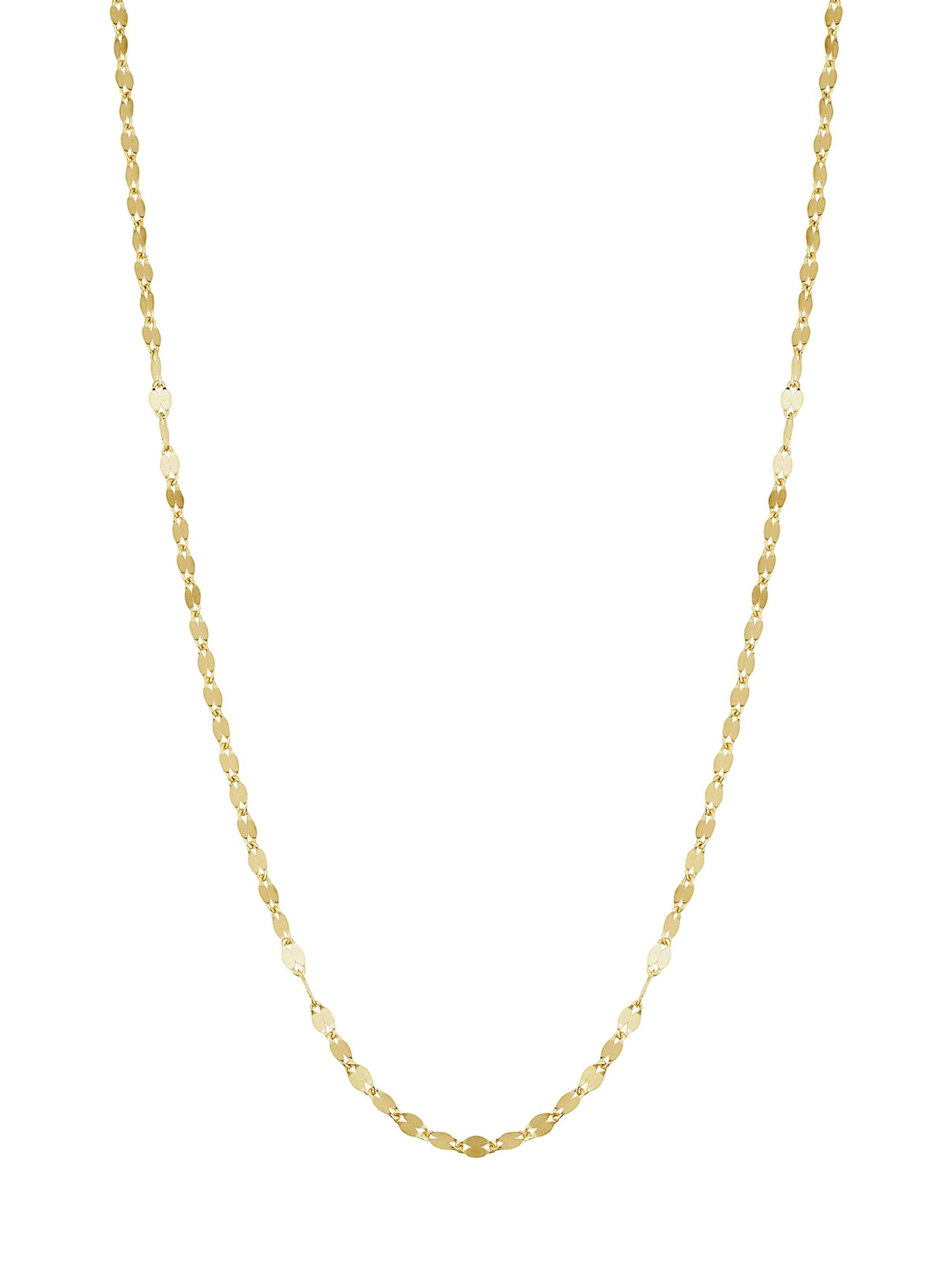 Oradina Women's 14K Yellow Solid Gold Cabaret Chain Necklace - Yellow Gold