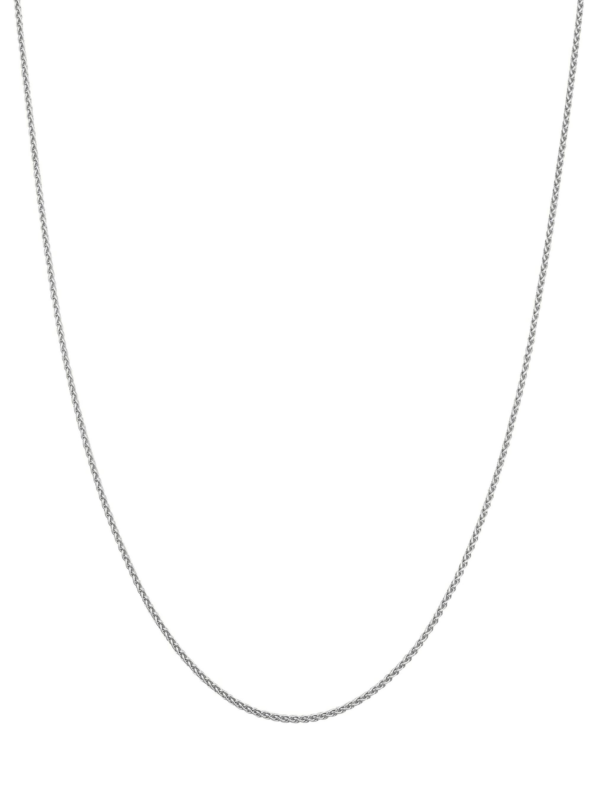 Oradina Women's 14K White Solid Gold Caesar Adjustable Chain - White Gold