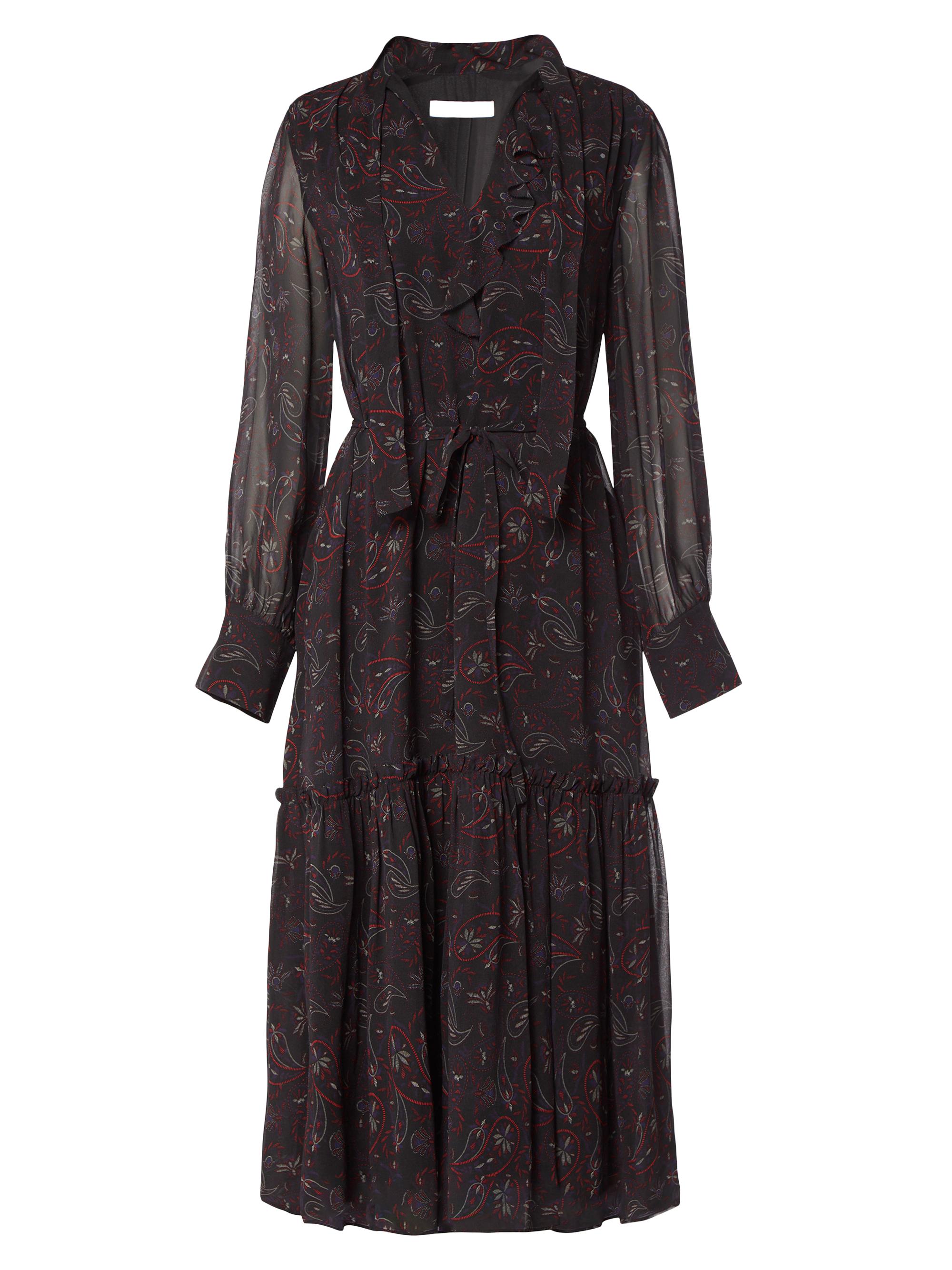 Joie Women's Roussel Silk Midi-Dress - Caviar Multi