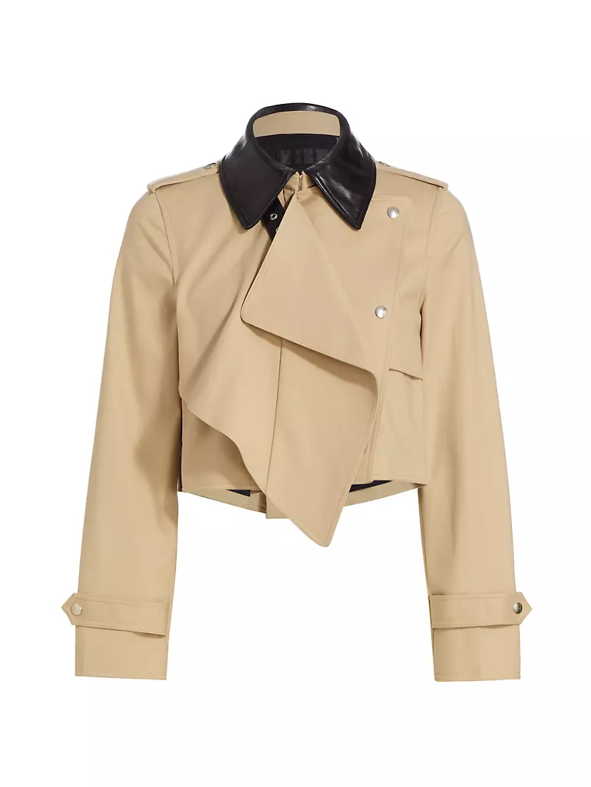 Shop Helmut Lang Cropped Trench Avenue Jacket Saks | Fifth