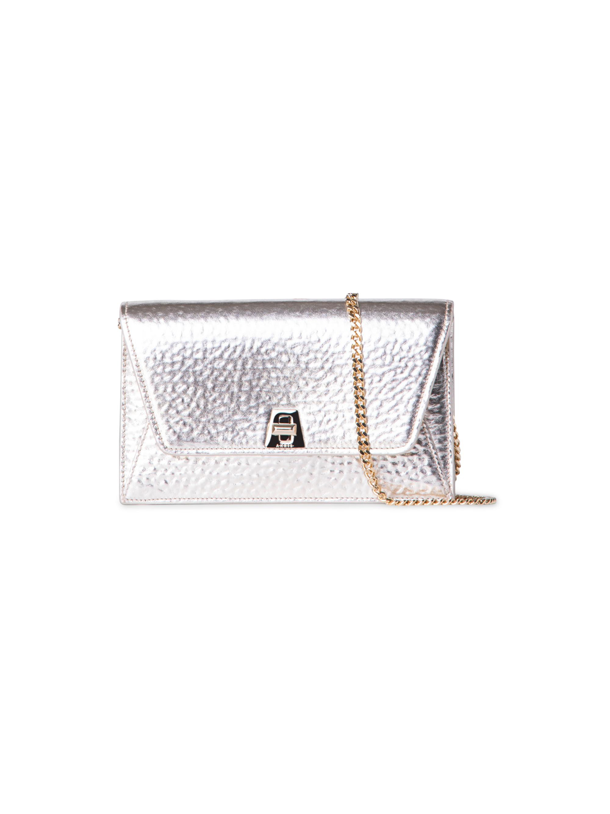Akris Women's Anouk Metallic Leather Envelope Crossbody Bag - Stucco Metallic