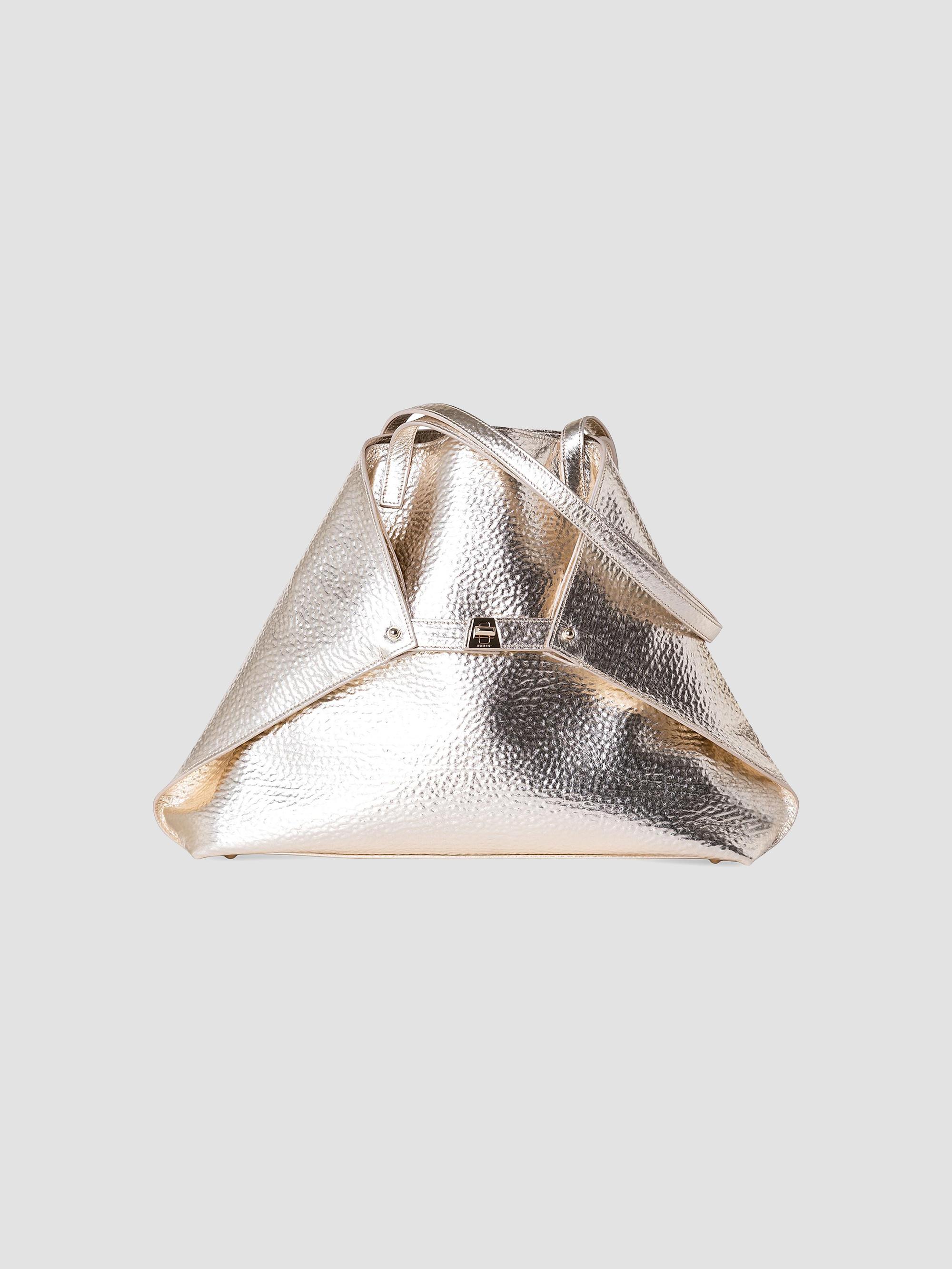 Akris Women's  Ai Metallic Leather Shoulder Bag - Stucco Metallic | Thumbnail 5