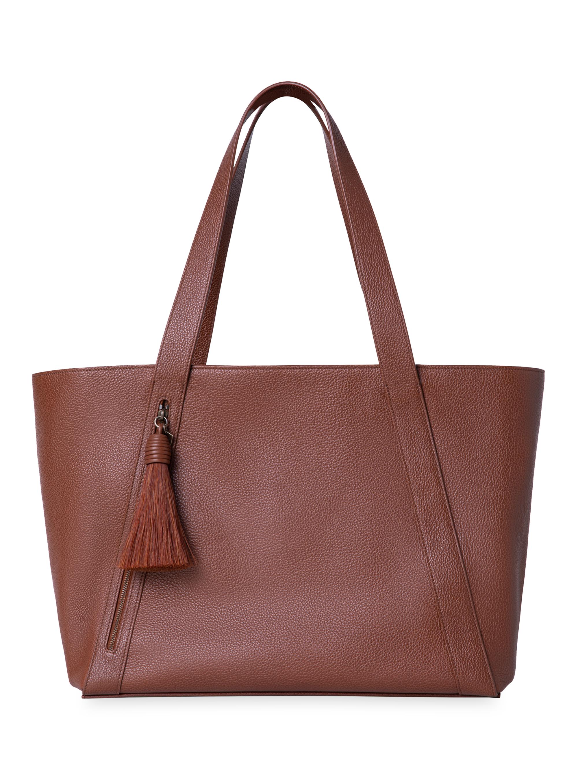 Akris Women's Alexa Leather Zip-Top Tote - Caramel
