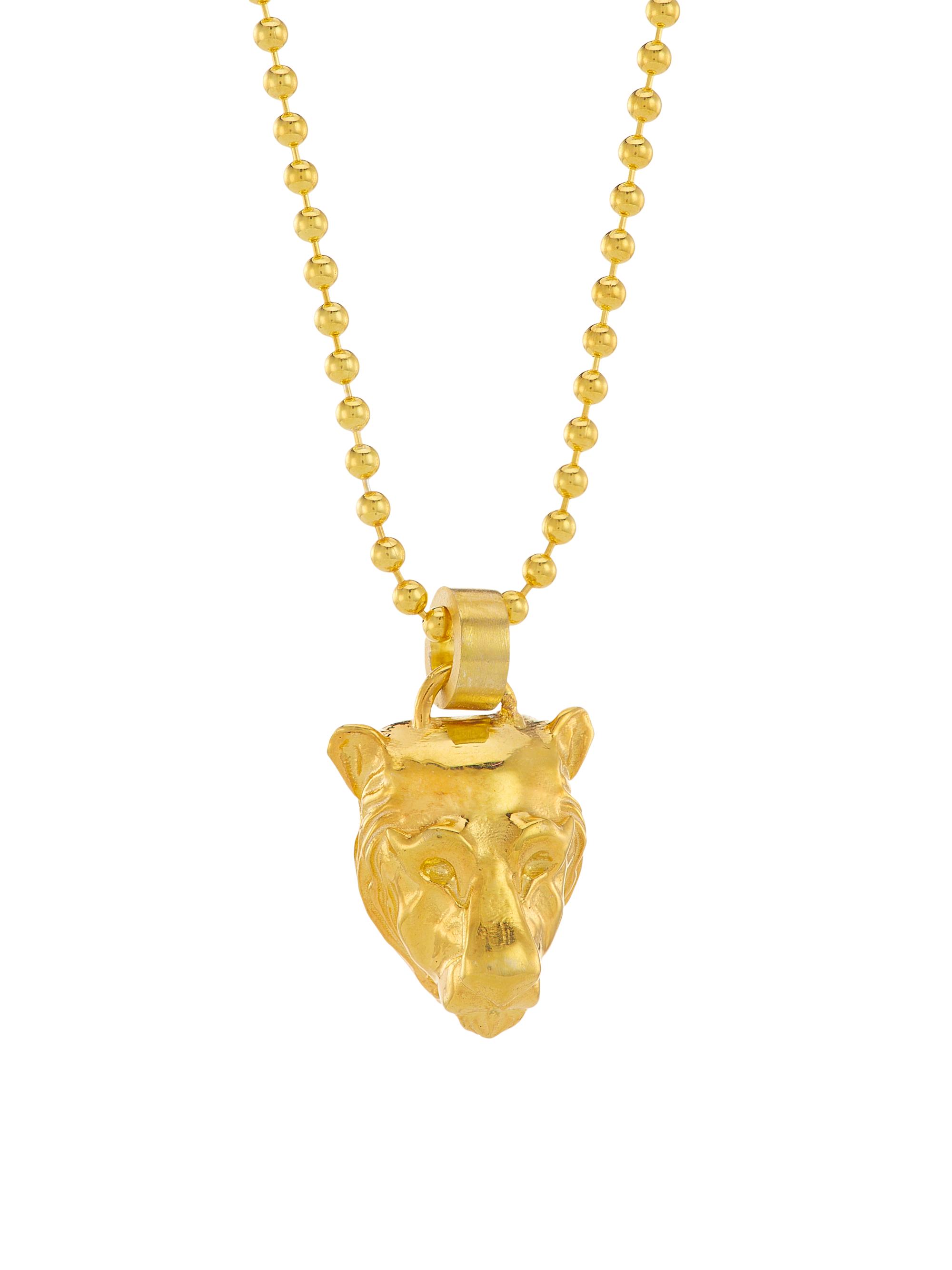 Mae + Lang Women's Lioness 14K-Gold-Plated Pendant Necklace - Gold