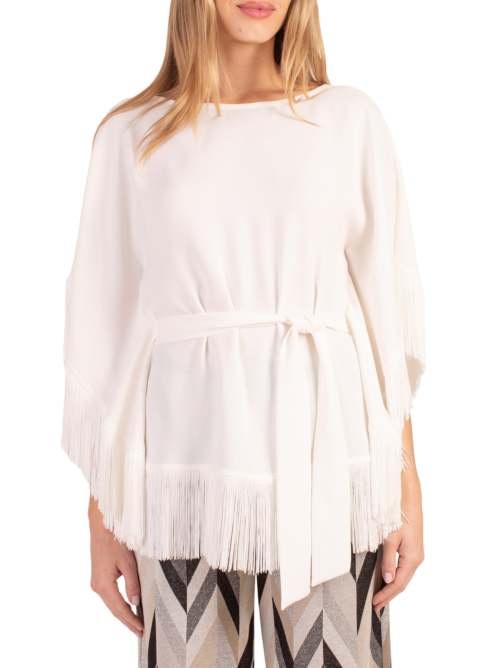 Trina Turk Women's Eye Opener Fringe Top - Winter White