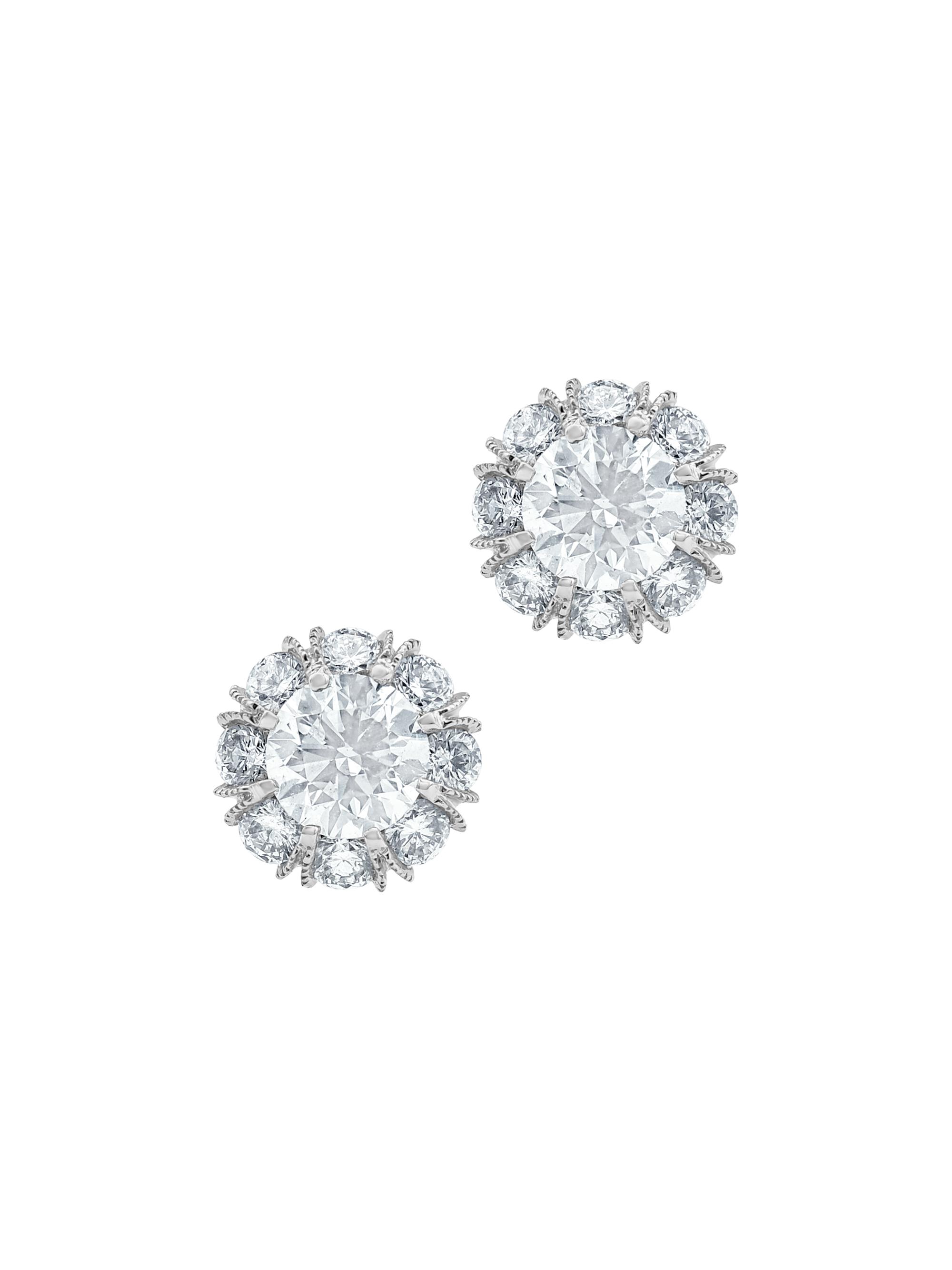 Saks Fifth Avenue Collection Women's 14K White Gold & 2.30 TCW Diamond Stud Earrings - White Gold