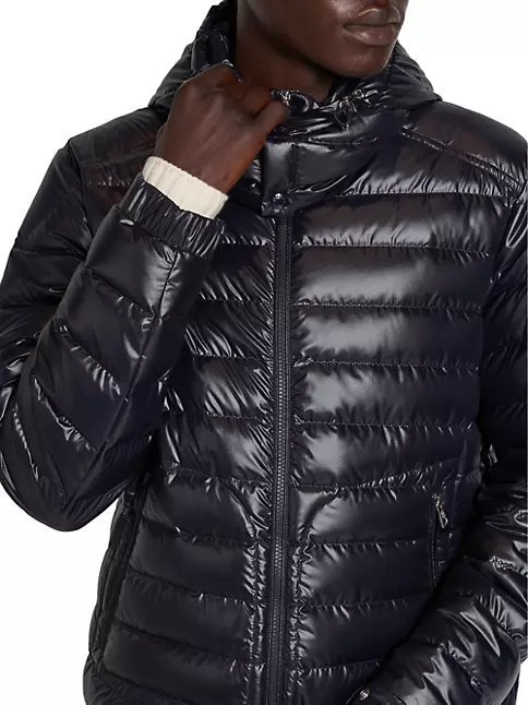 Monogram Leather Hooded Down Jacket - Ready to Wear