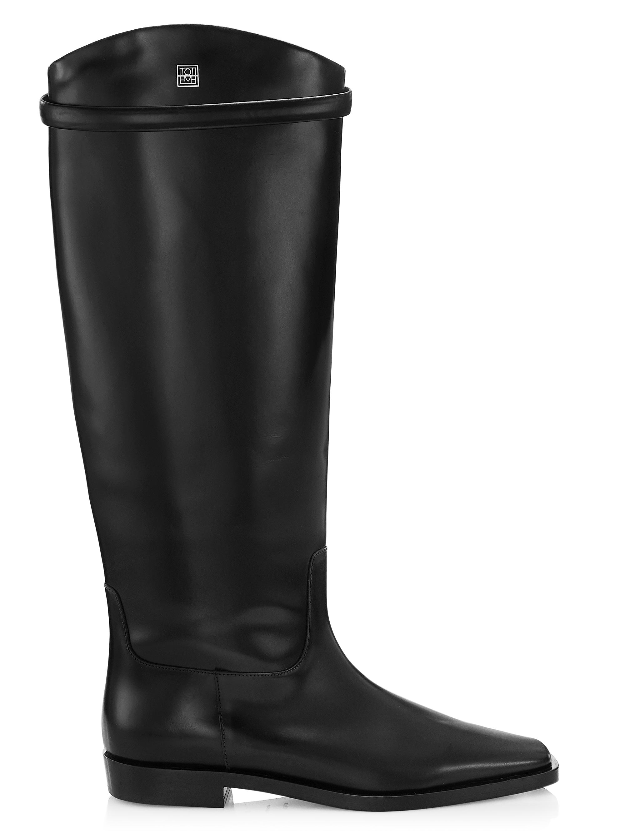 Toteme Women's The Riding Leather Boots - Black