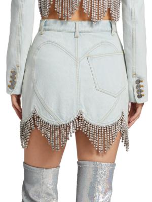 TOM FORD fringed scalloped miniskirt - Gold