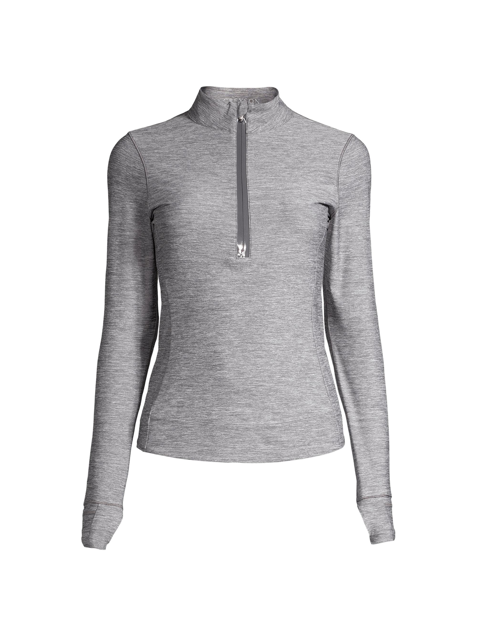 Greyson Women's Halley Melangé Quarter-Zip Sweatshirt - Heather Grey