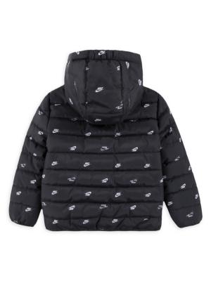 Givenchy Kids monogram-print padded coat - Grey