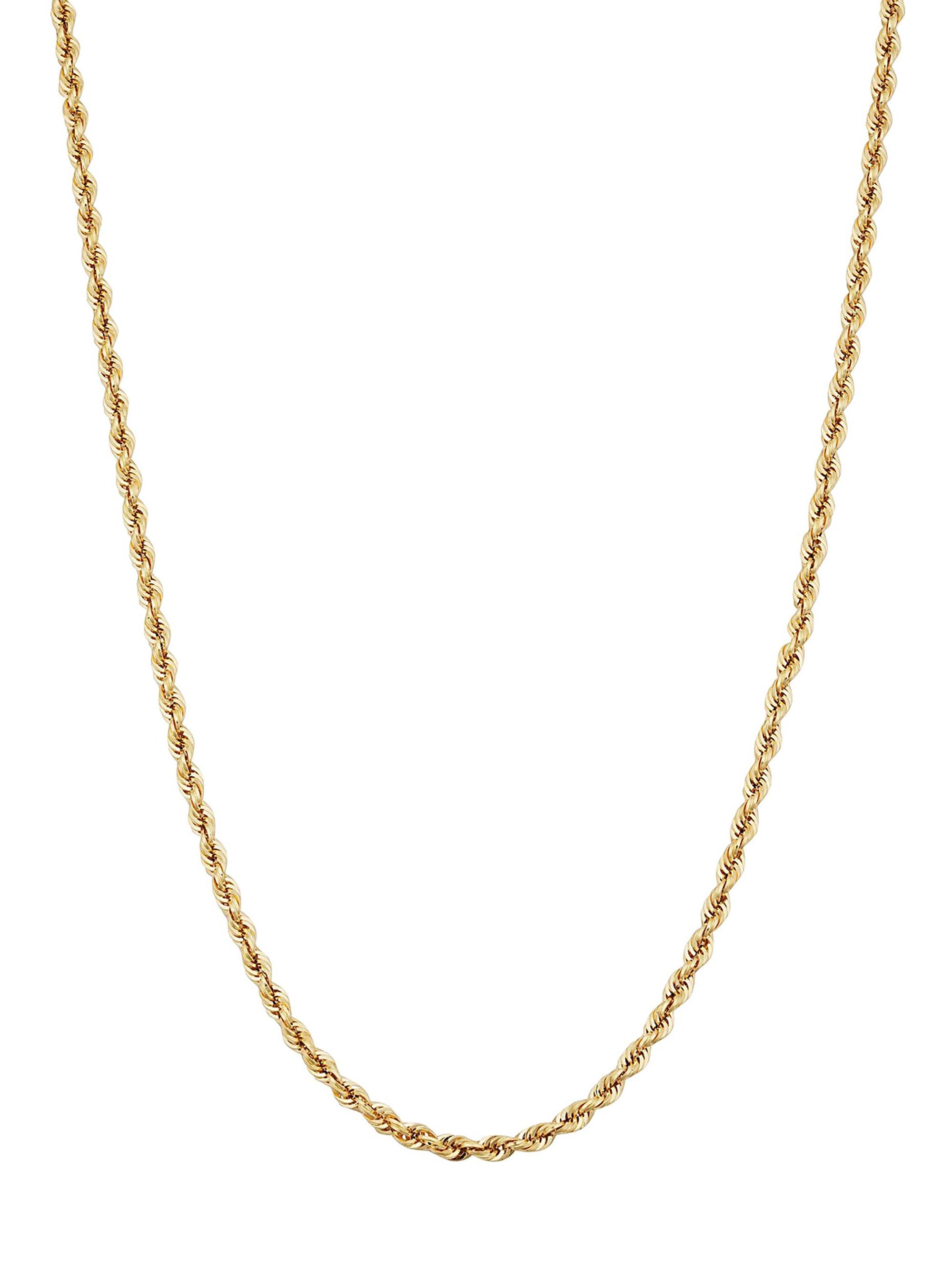 Oradina Women's 14K Yellow Solid Gold Roman Rope Statement Necklace - Yellow Gold