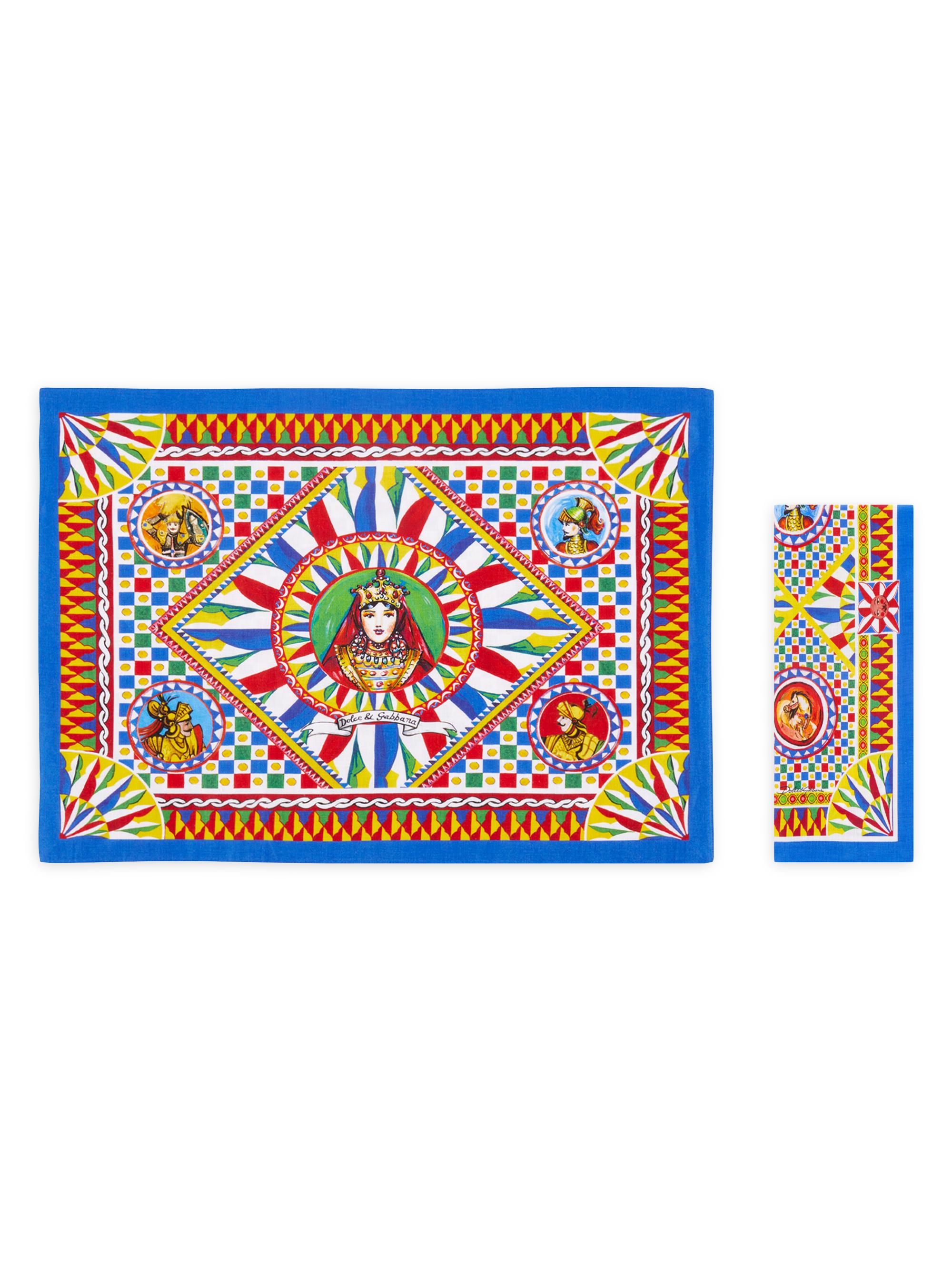 Dolce & Gabbana Carretto 2-Piece Linen Placemat & Napkin Set