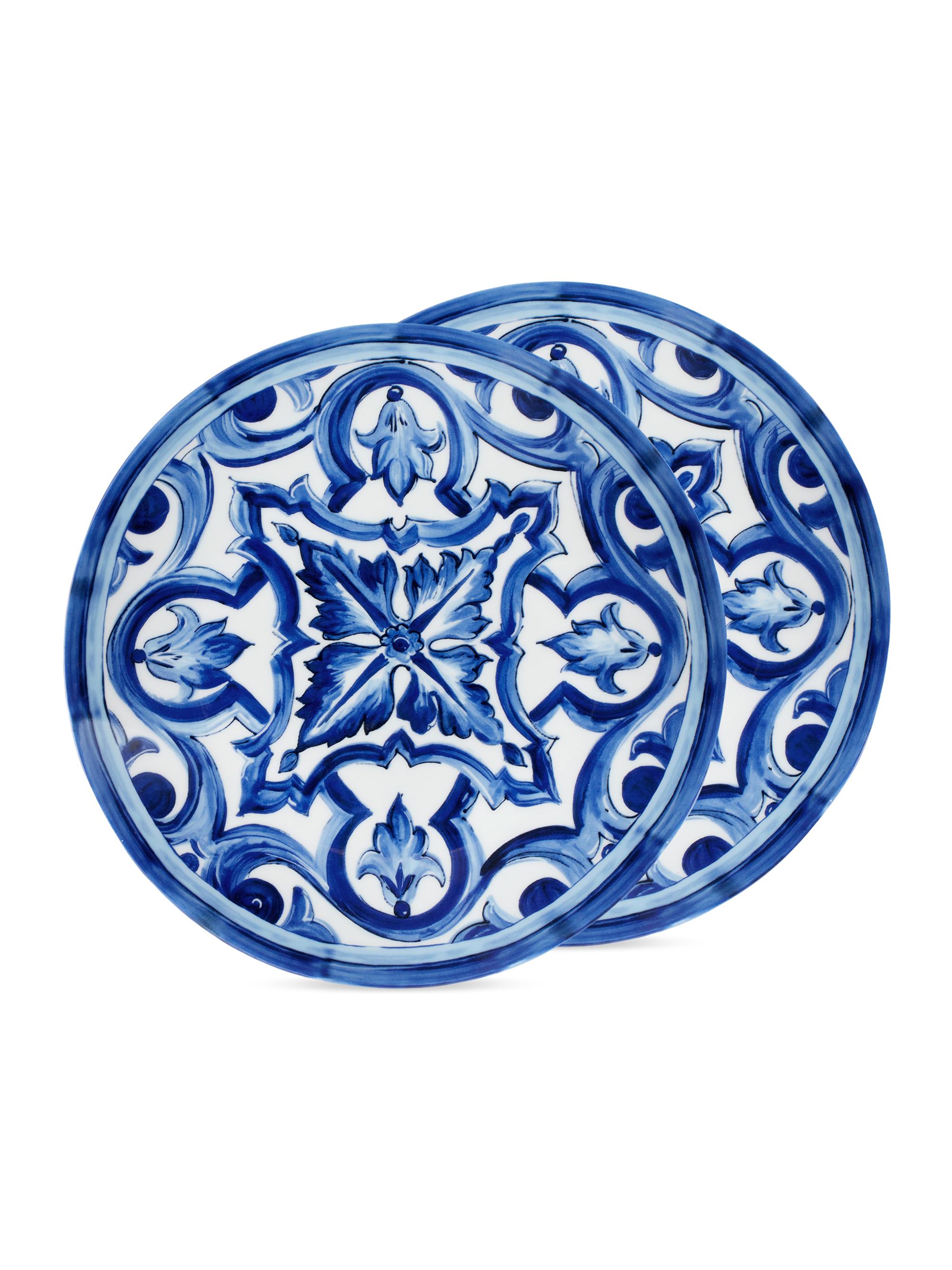 Dolce & Gabbana Blue Mediterraneo Stella 2-Piece Dinner Plate Set
