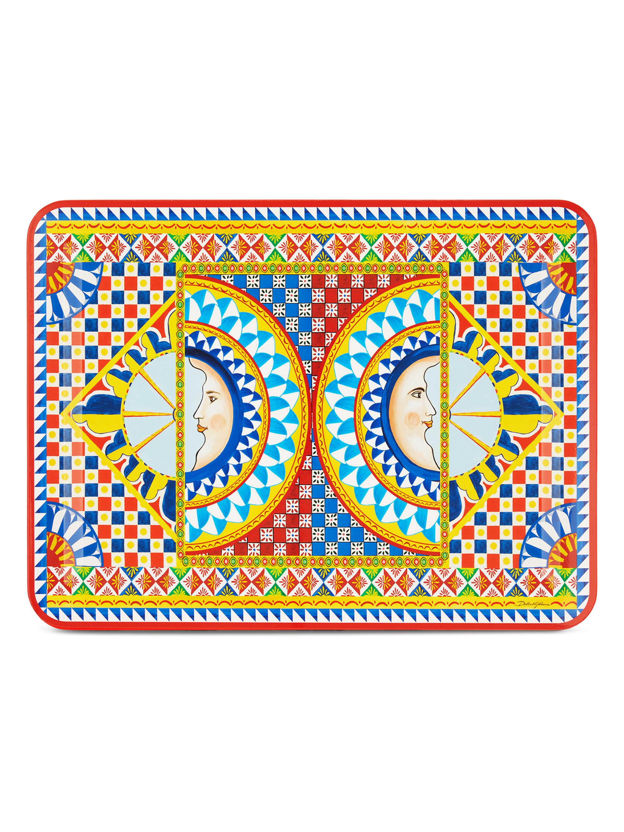 Dolce & Gabbana Carretto Medium Rectangular Tray - Red