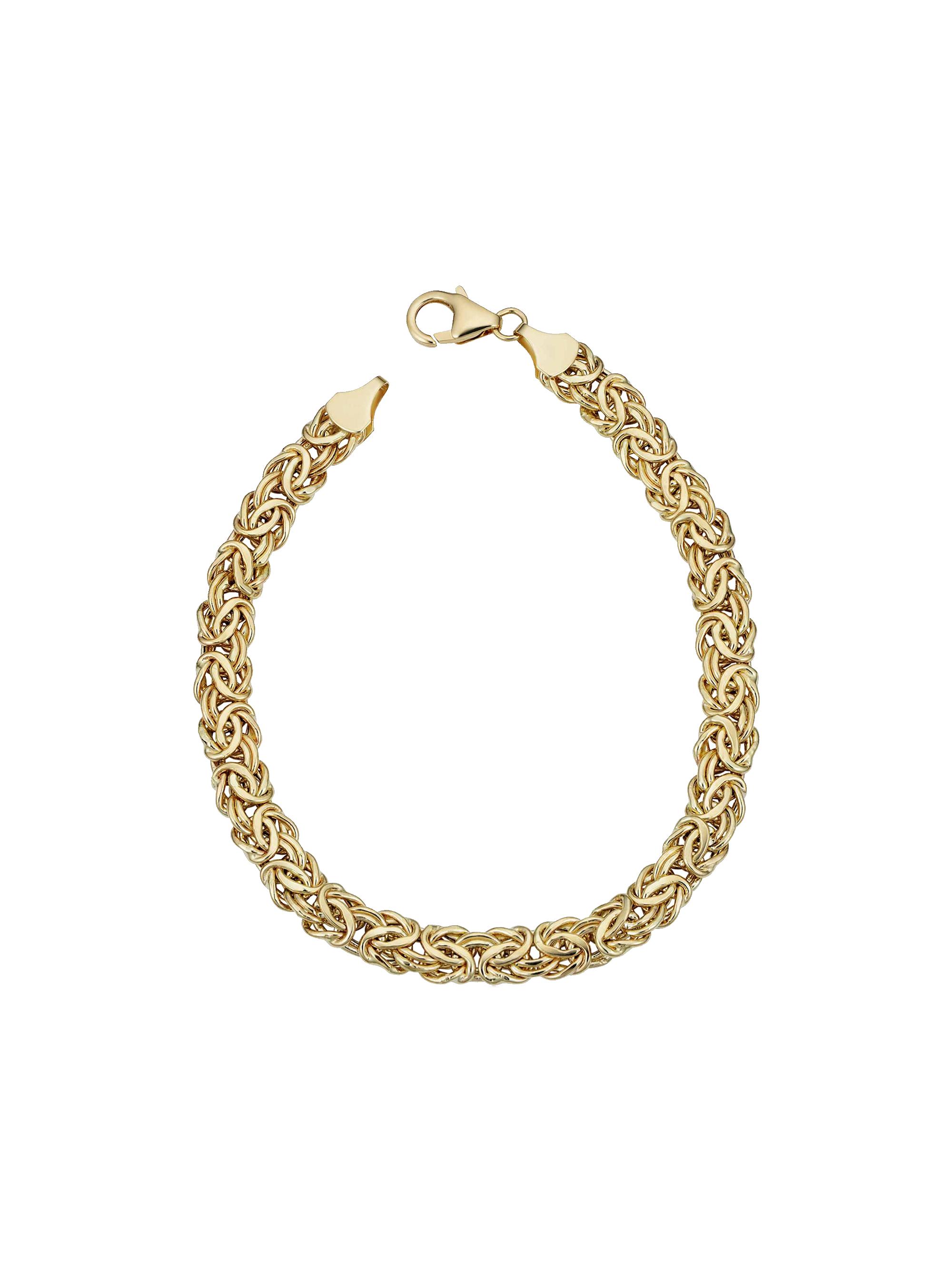 Oradina Women's 14K Yellow Solid Gold Byzantine Bracelet - Yellow Gold