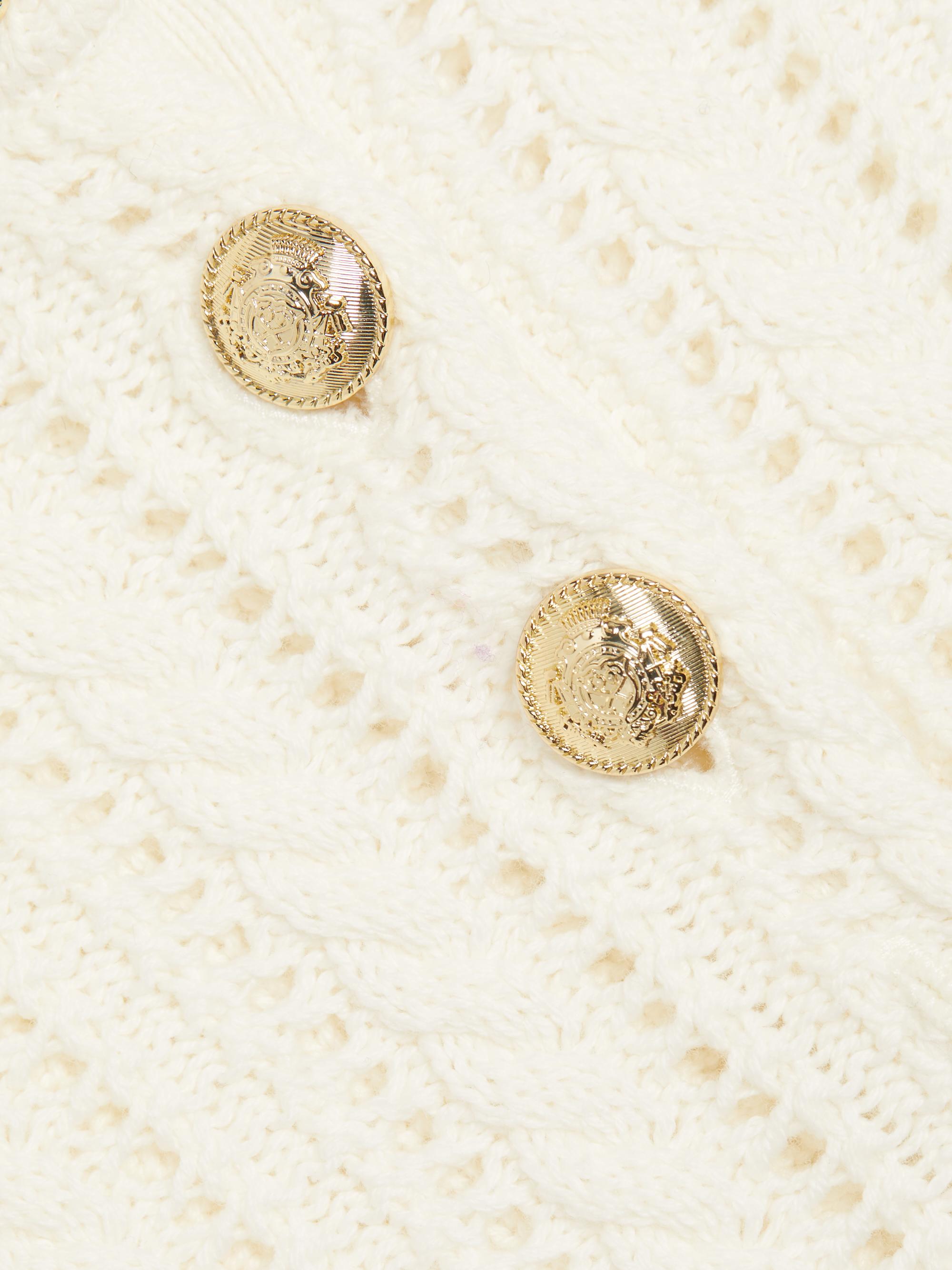 Derek Lam 10 Crosby Women's Shea Mixed-Stitch Puff-Sleeve Sweater - | Thumbnail 7