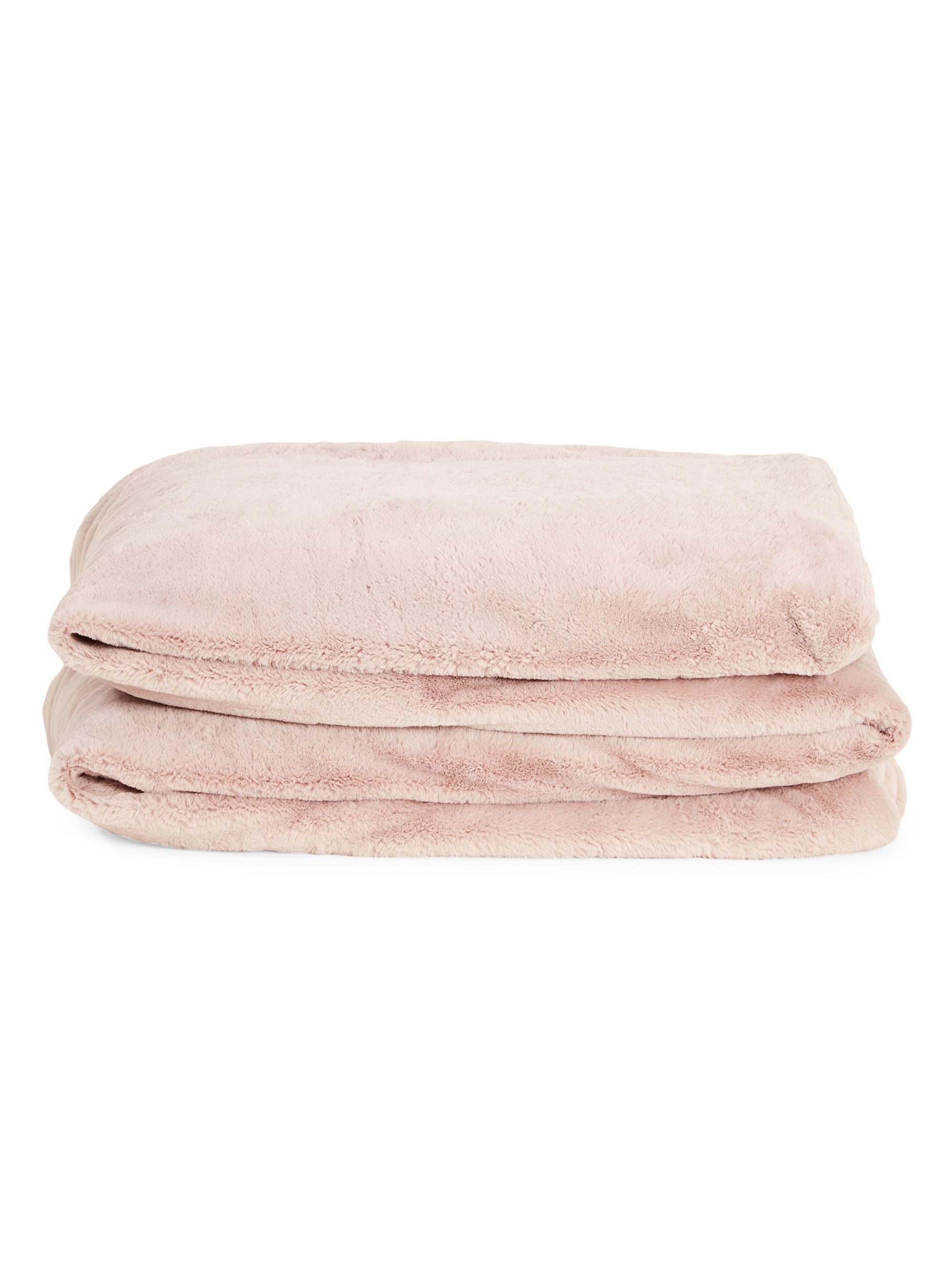 UnHide Lil Marsh Family Faux Fur Blanket - Rosy Baby