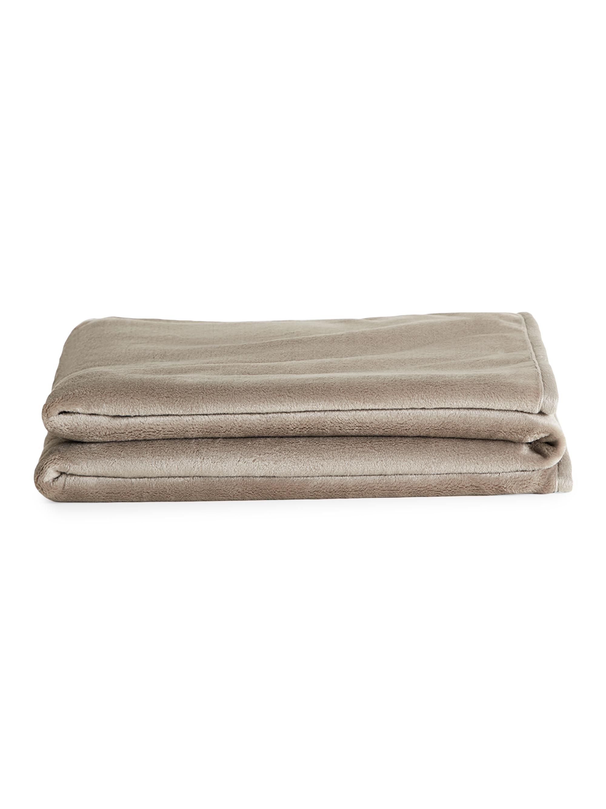 UnHide Lil Marsh Traveller Faux Fur Blanket - Pewter
