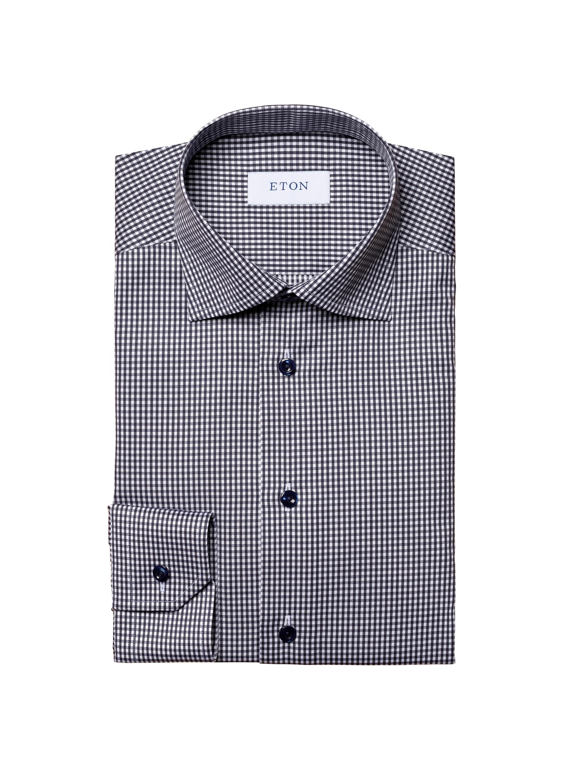 eton slim fit twill dress shirt Eton Signature Twill Slim Fit Shirt - Blue