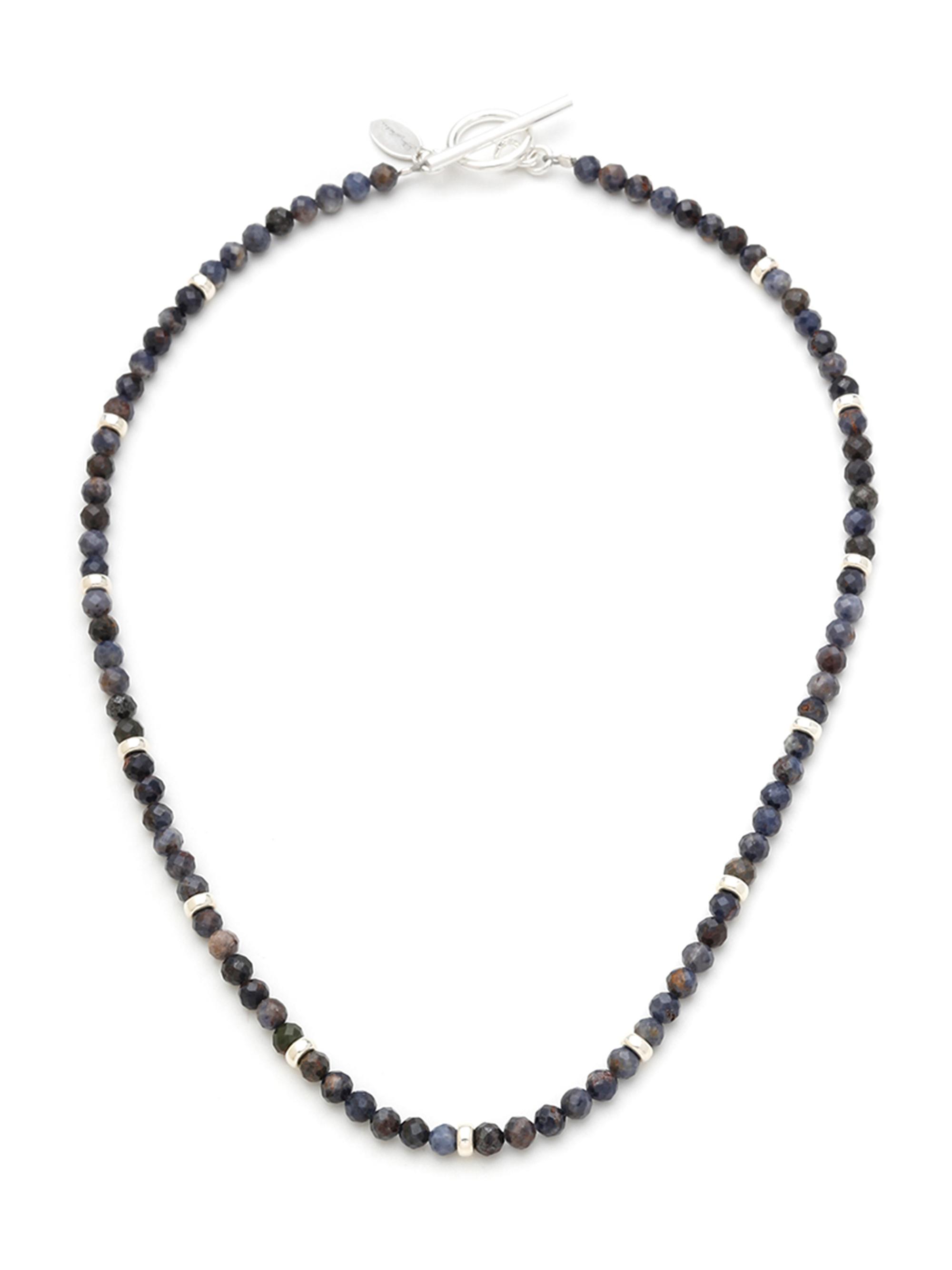 Jan Leslie Men's Sapphire Beaded Necklace - Sapphire