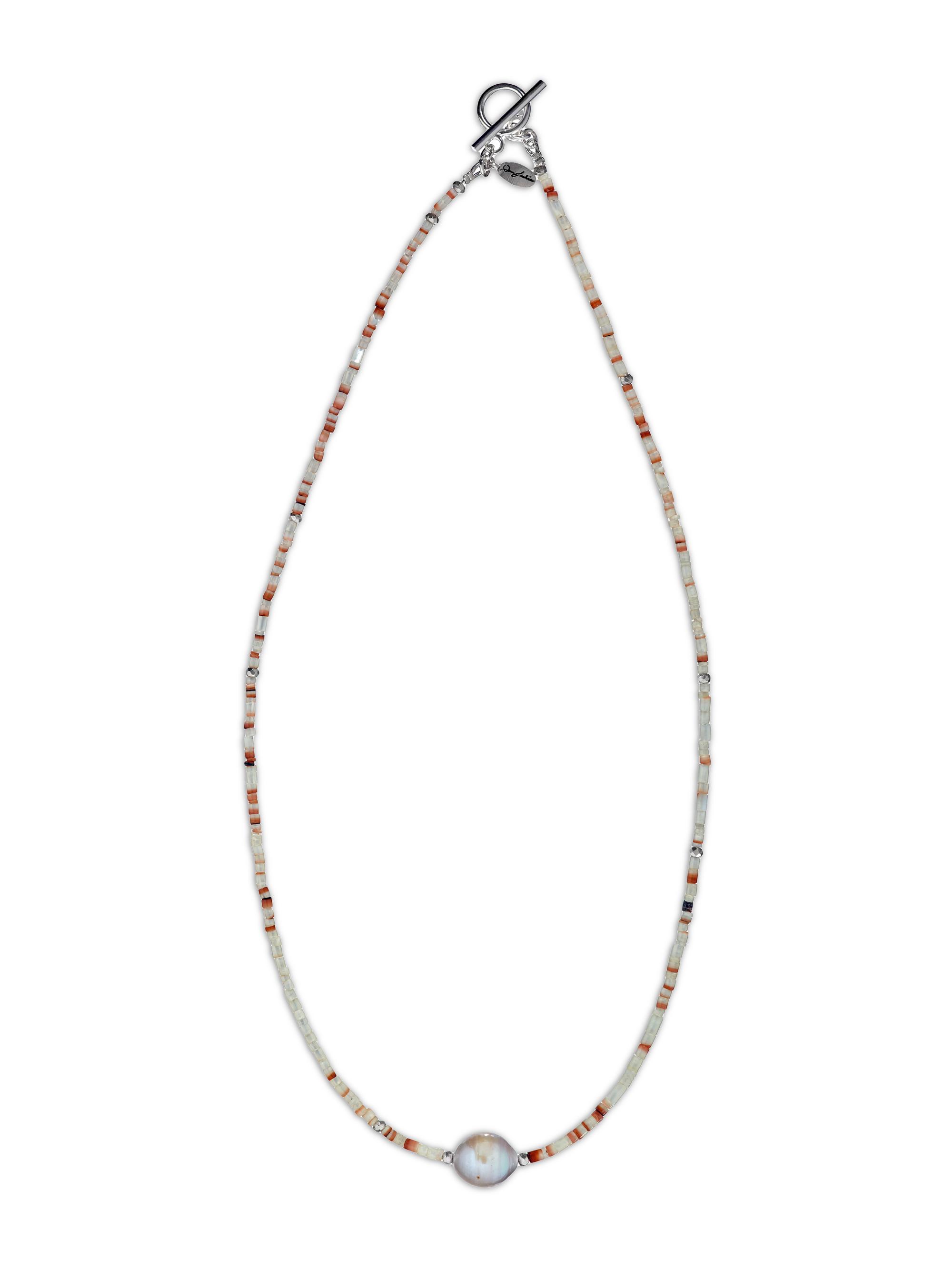 Jan Leslie Men's Shell & Pearl Necklace - White