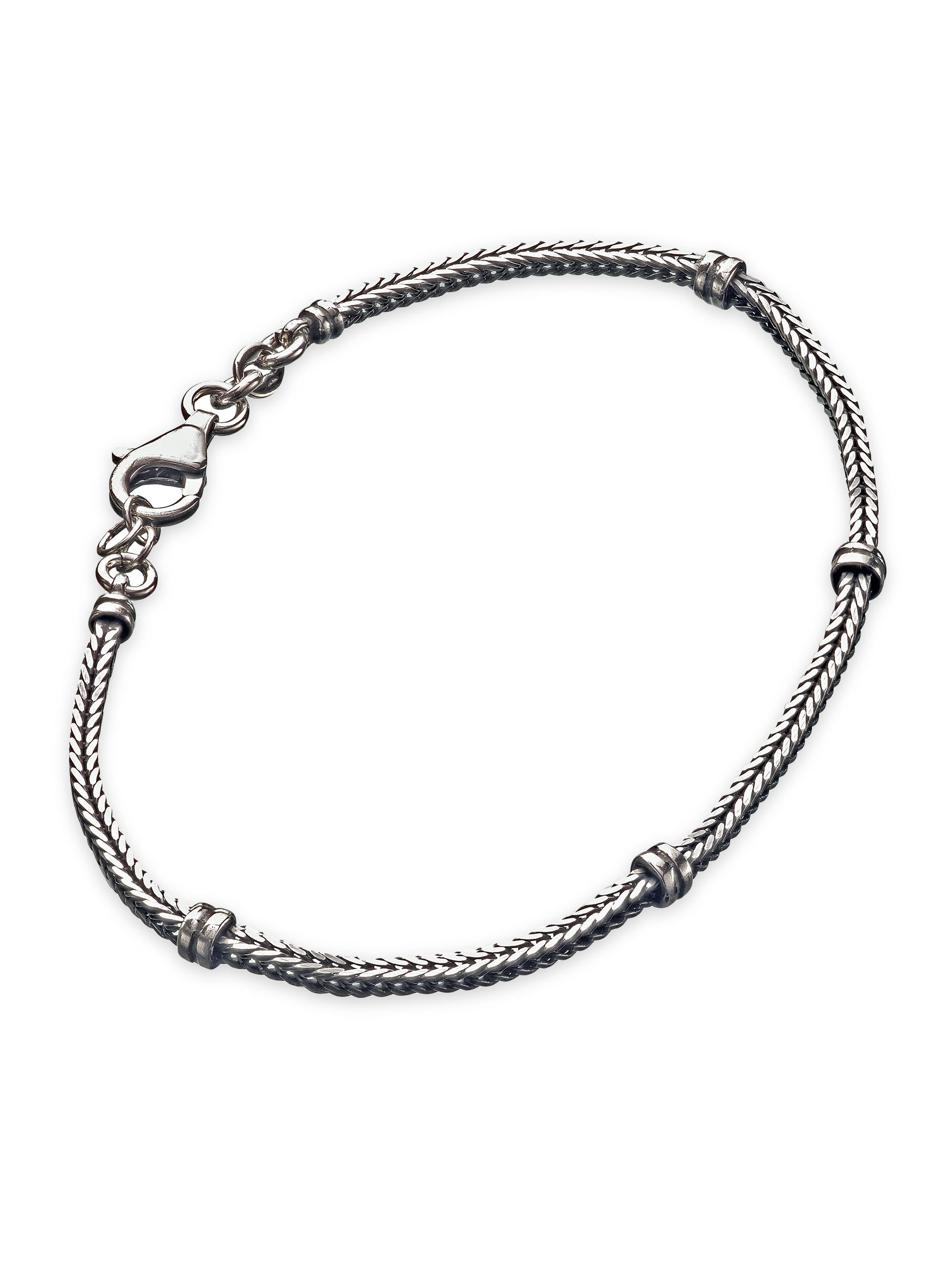 Jan Leslie Men's Sterling Silver Herringbone Bracelet - Silver