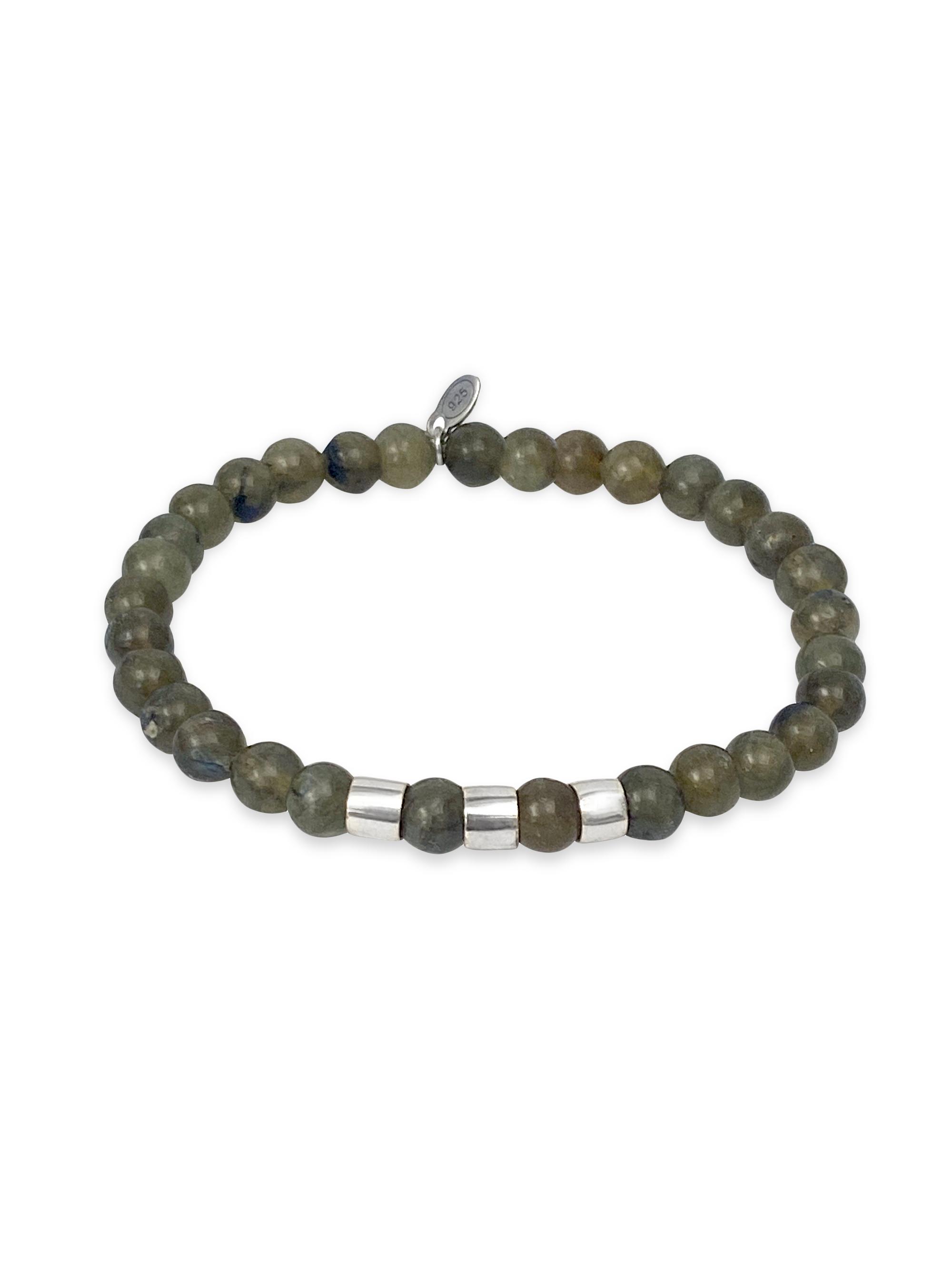Jan Leslie Men's Labradorite Bead Bracelet - Natural