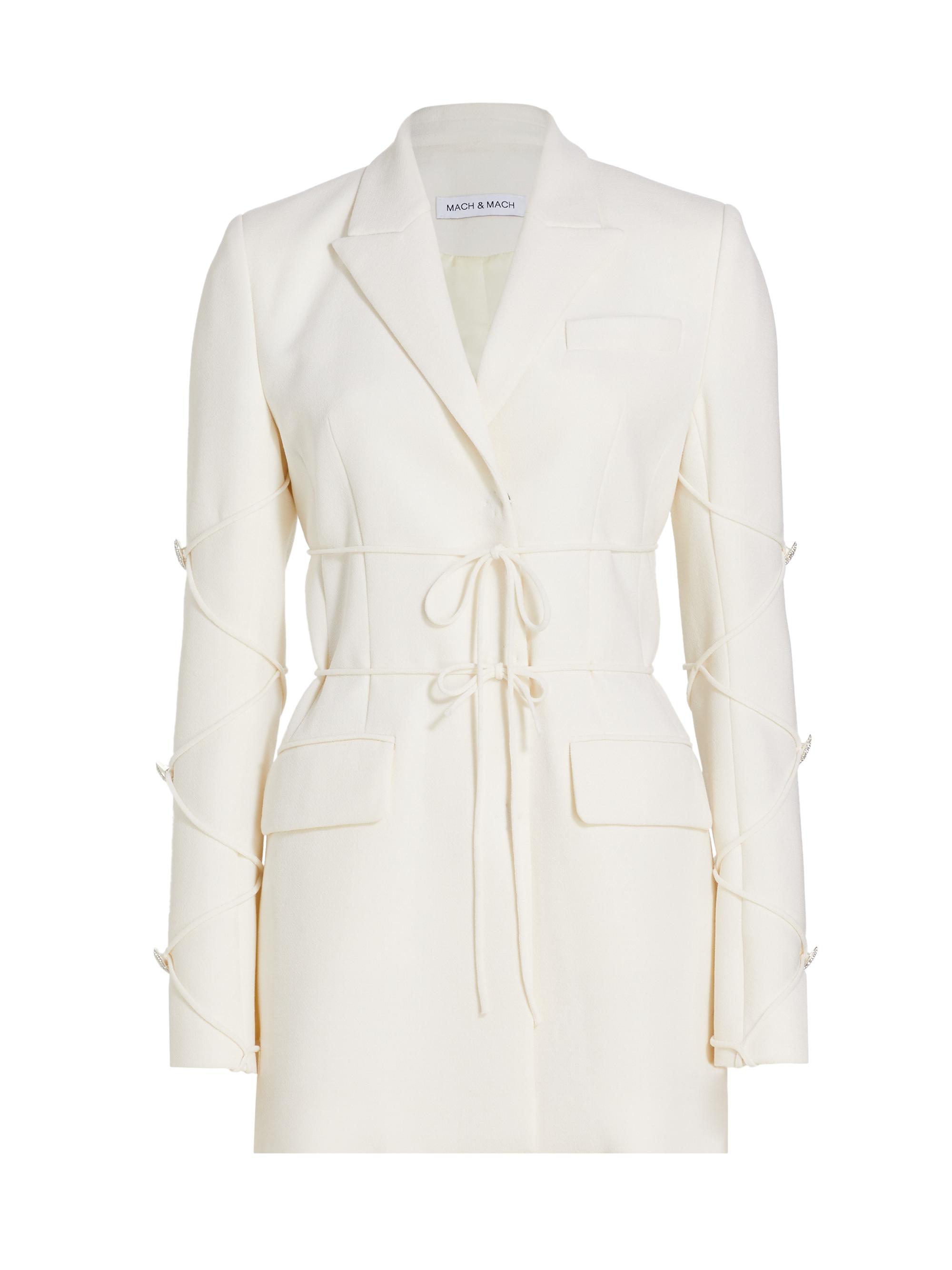 Shop Mach & Mach Crystal Hearts Wool Blazer Minidress | Saks Fifth 