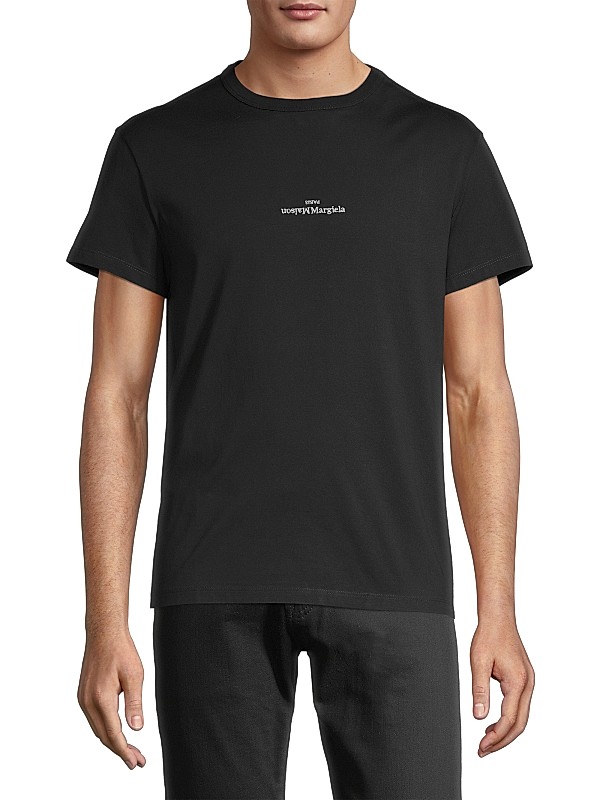 Shop Maison Margiela Reversed Logo Crewneck T-Shirt | Saks Shop Maison Margiela Reversed Logo Crewneck T-Shirt | Saks