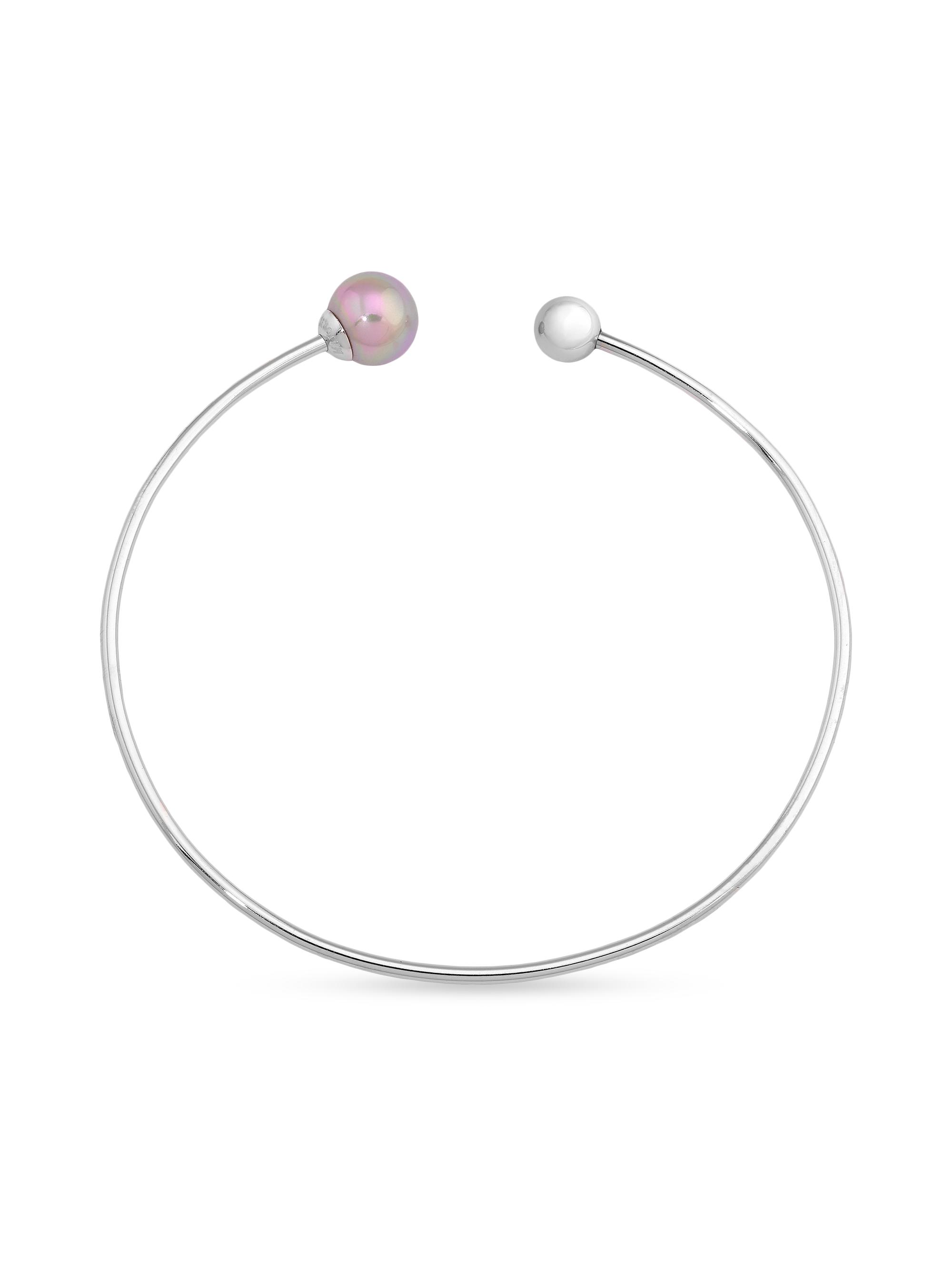 Majorica Women's Aura Steel & 8MM Nuage Pearl Flexible Bracelet - Pearl