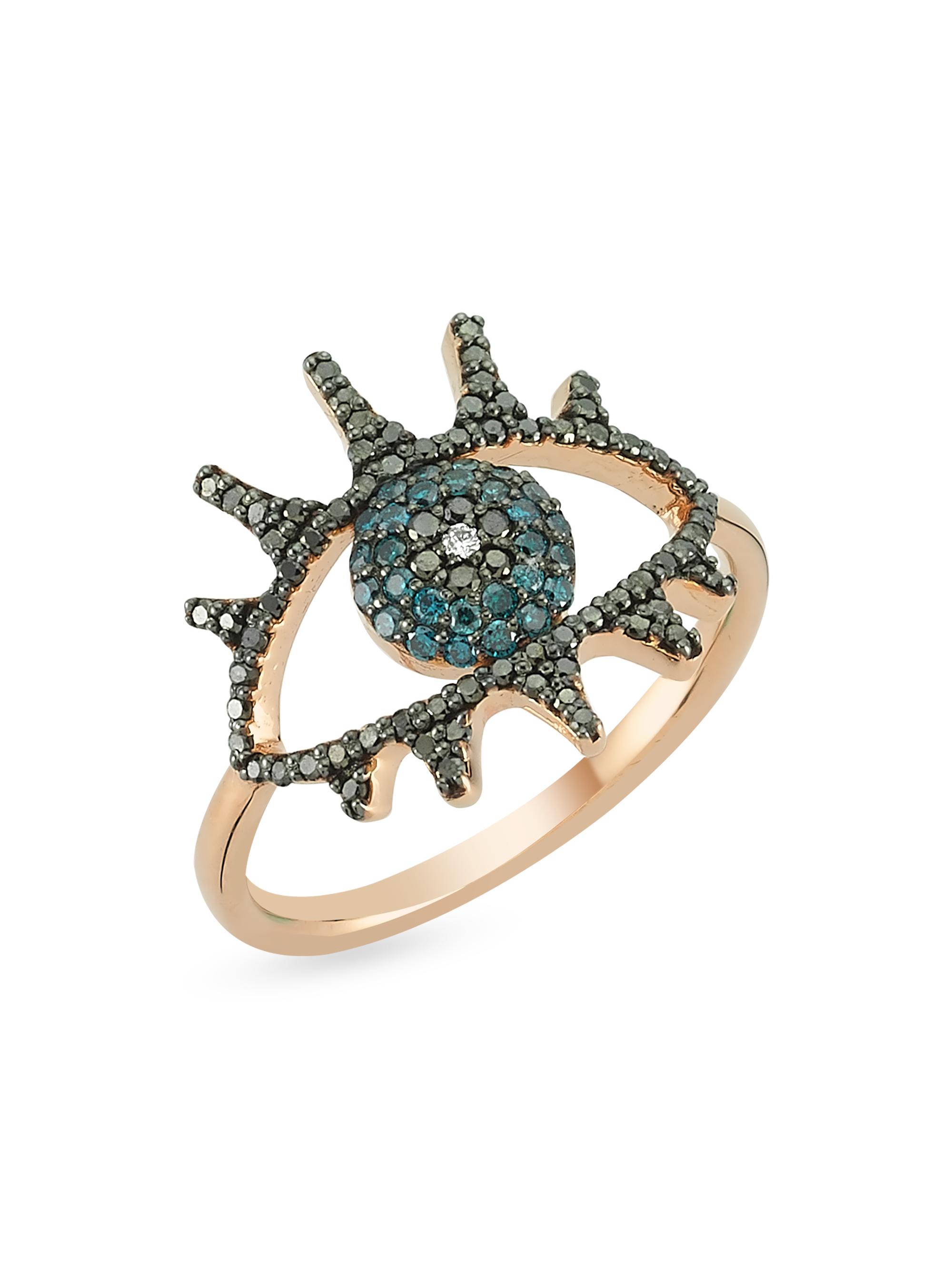 Bee Goddess Women's Eye Light 14K Rose Gold & 0.54 TCW Diamond Ring - Rose Gold