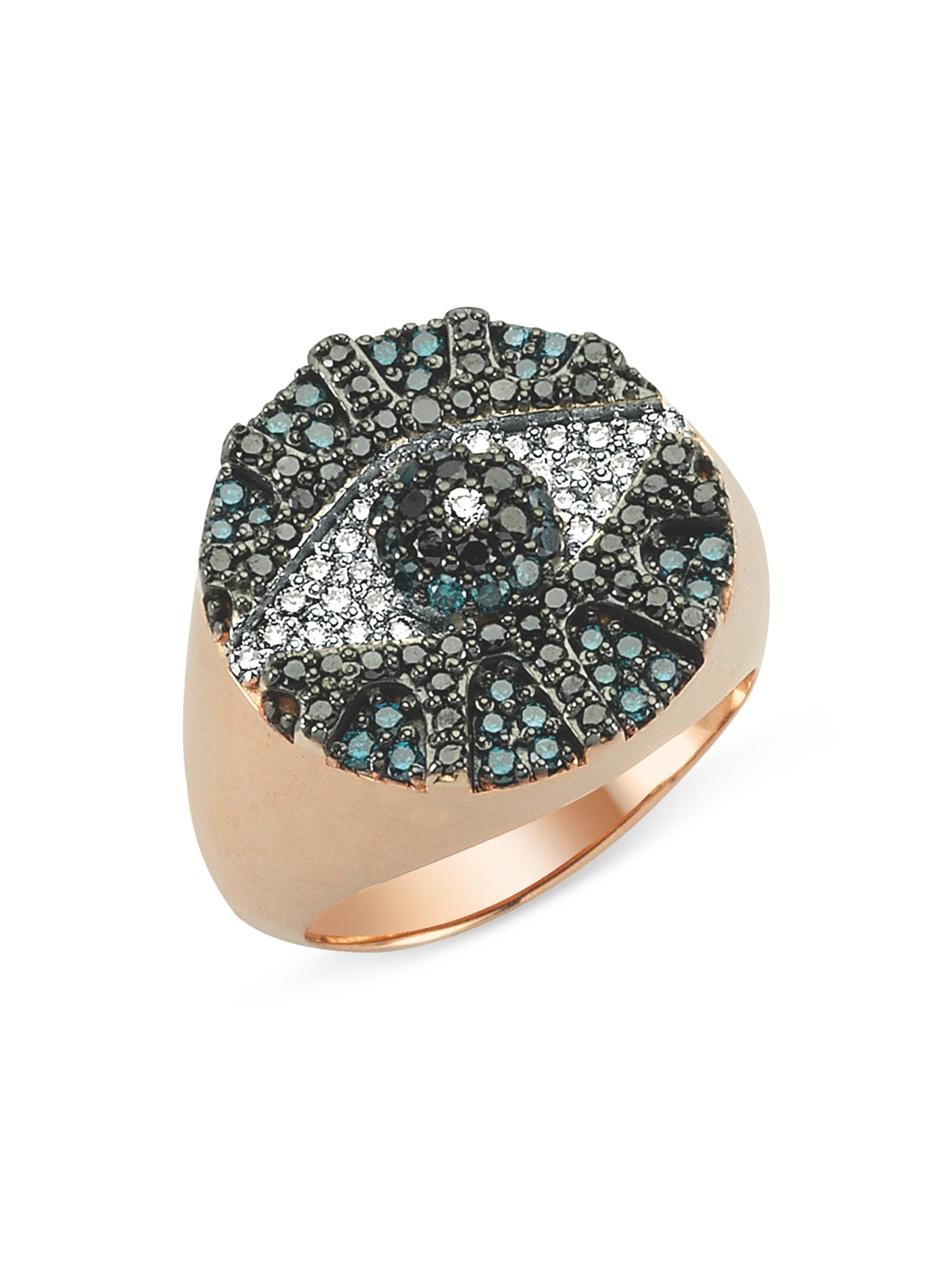 Bee Goddess Women's Eye Light 14K Rose Gold & 0.6 TCW Diamond Ring - Rose Gold