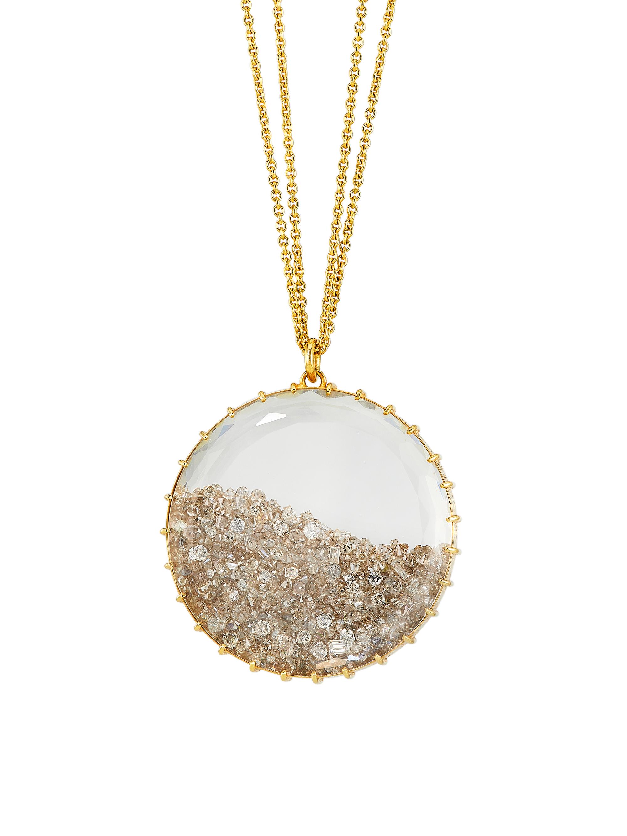 Renee Lewis Women's Shake 18K Yellow Gold & 11.56 TCW Diamond Pendant Necklace - Yellow Gold