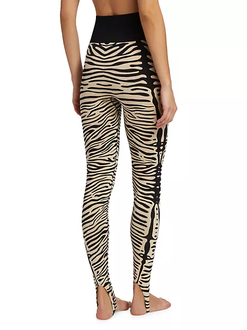 Shop Wolford Aurora Zebra-Printed Leggings | Saks Fifth Avenue | Weite Hosen