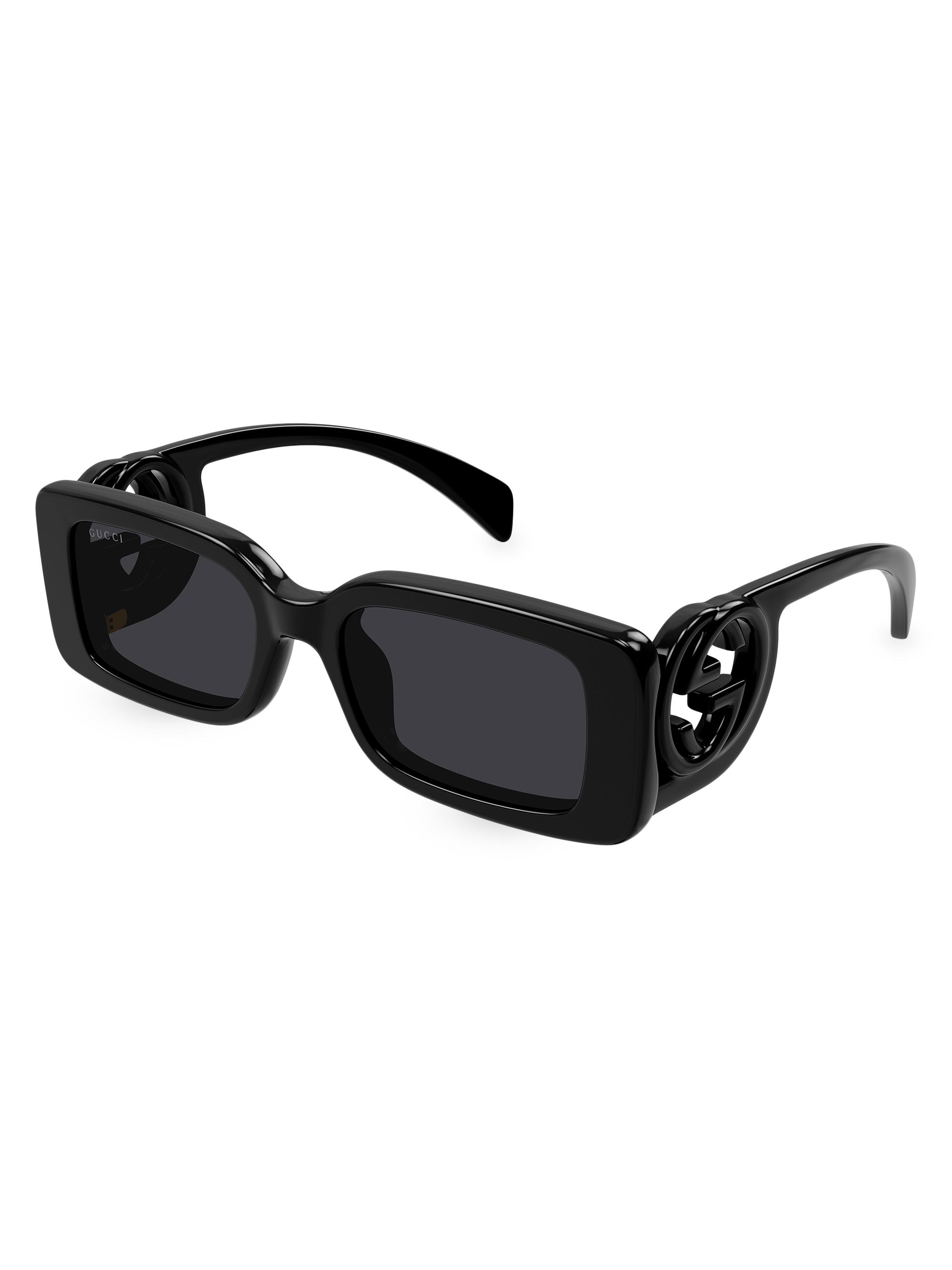 Gucci Black Rectangular Sunglasses