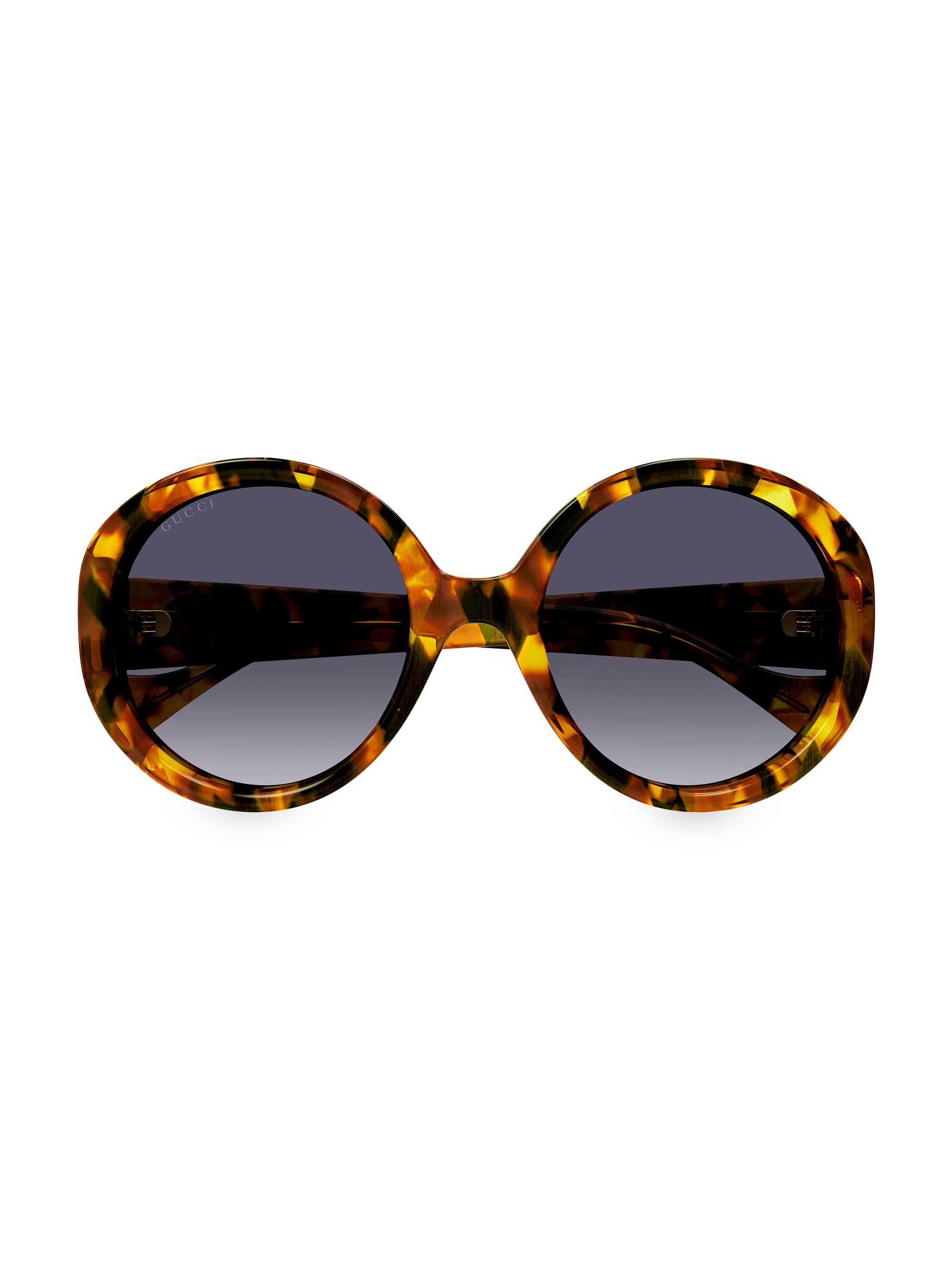 Gucci Women's 56MM Round Sunglasses - Havana