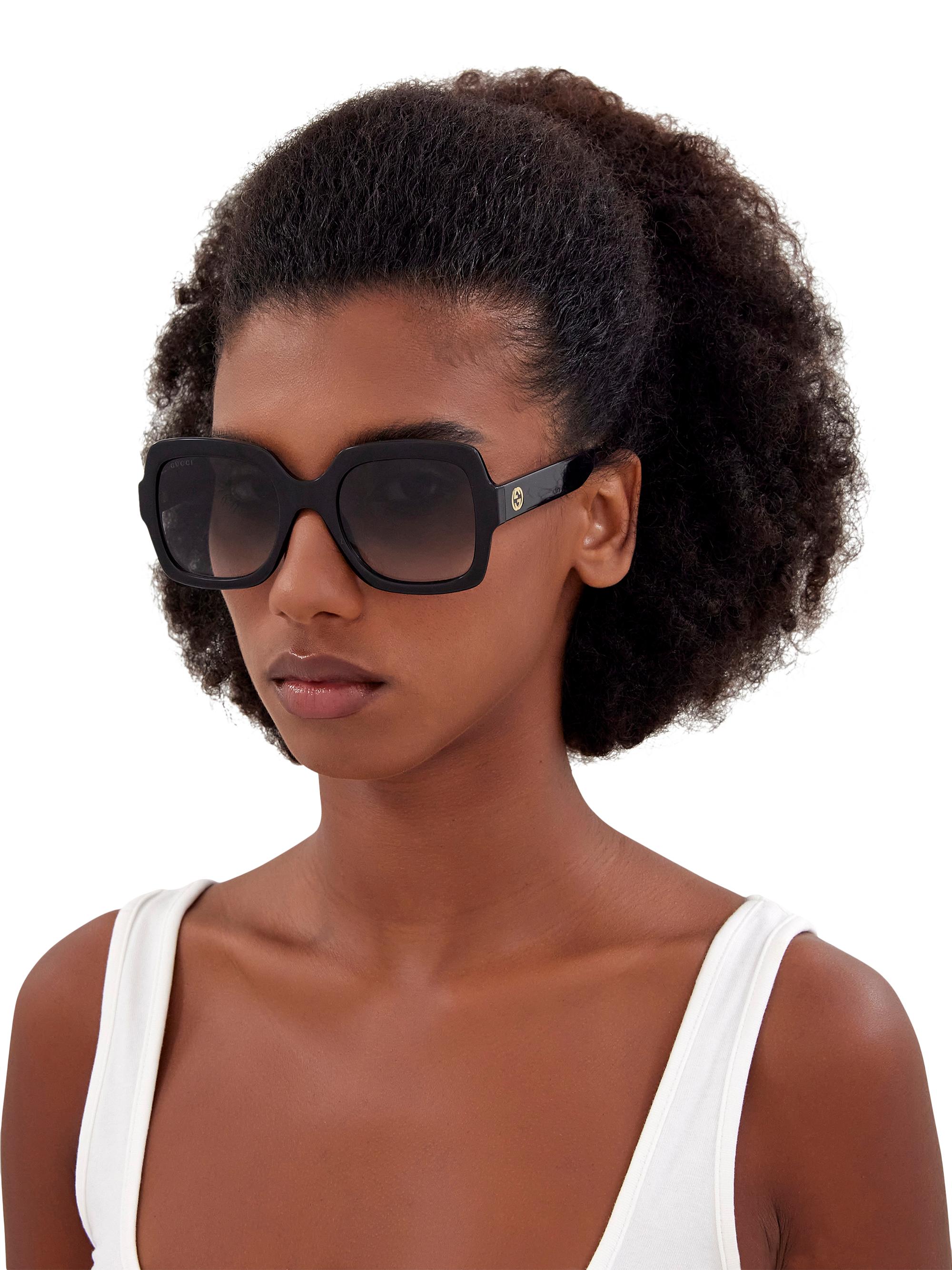 gucci sunglasses square black