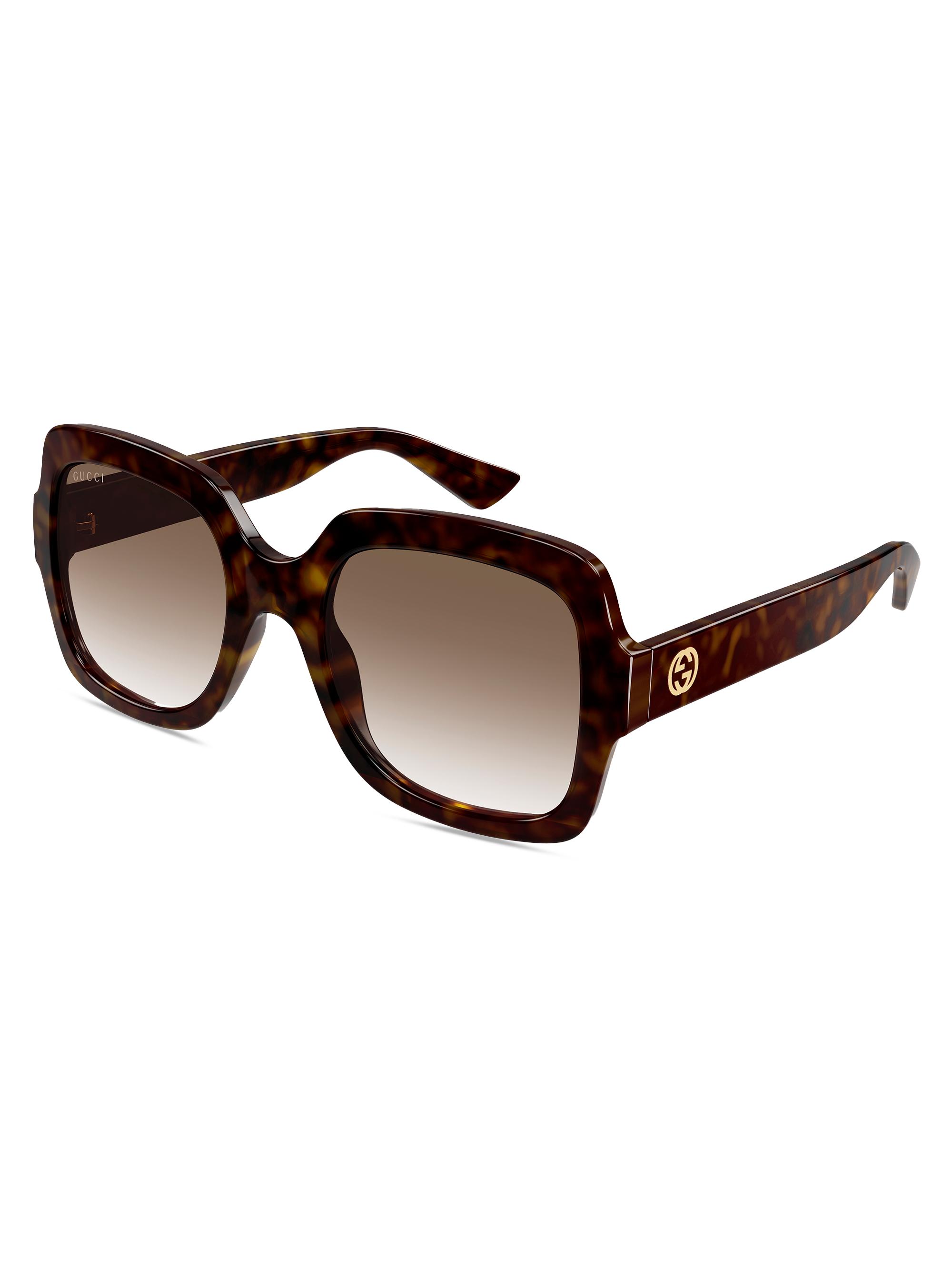 Gucci Women's Minimal 54MM Square Sunglasses - Havana