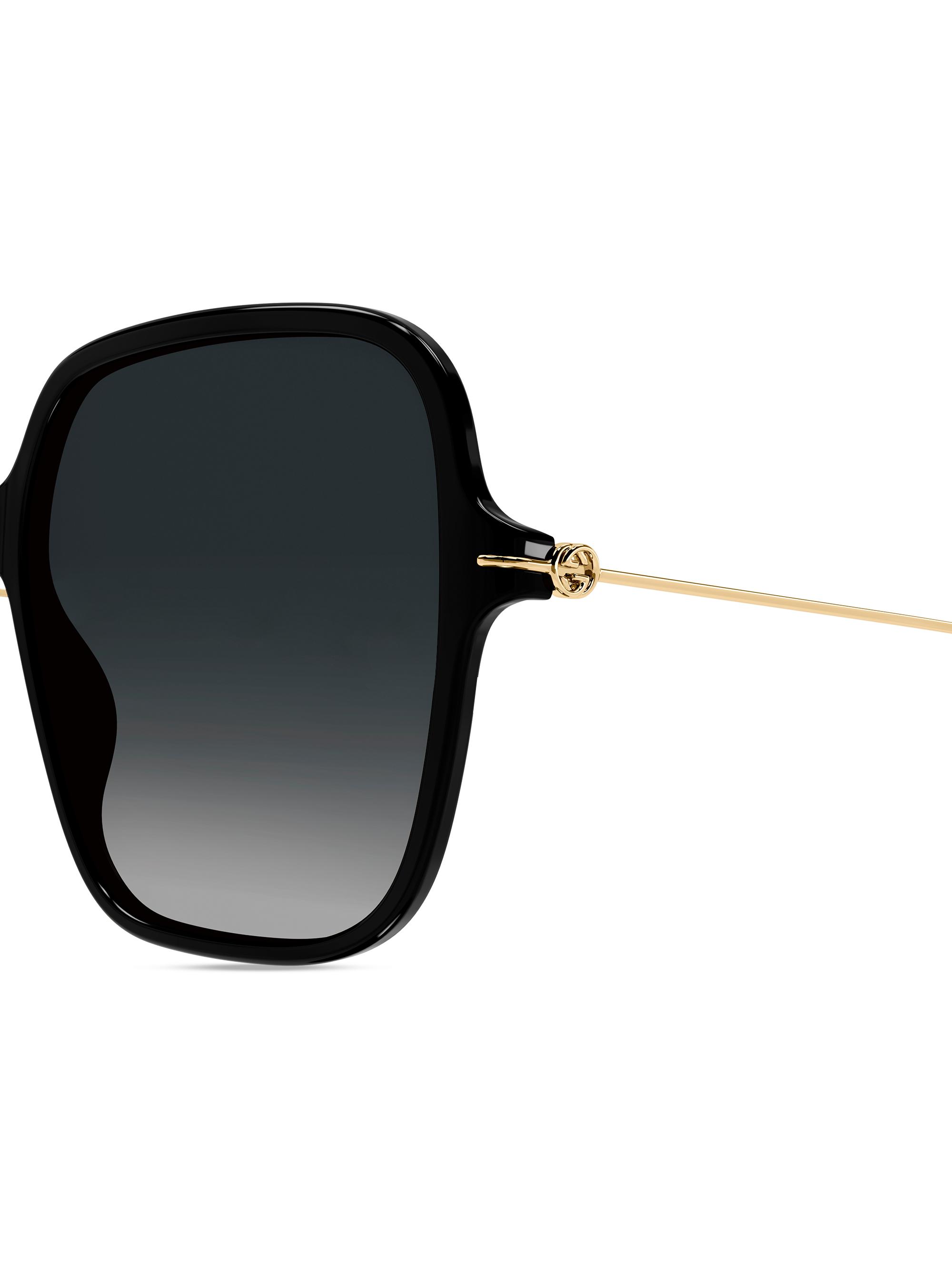 ミカGUCCIサングラス Oval frame sunglasses in black | GUCCI® SI