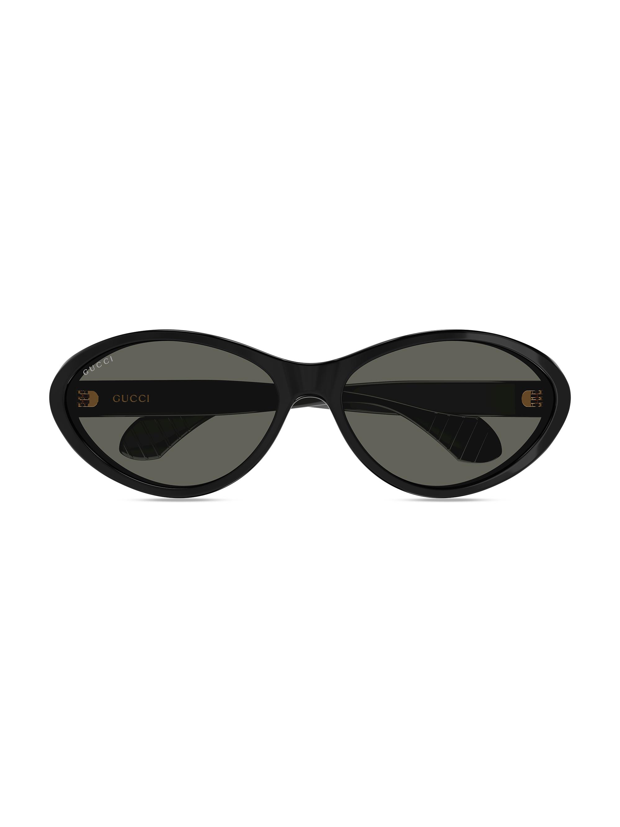 Gucci Women's Fashion Show 67MM Oval Sunglasses - Black