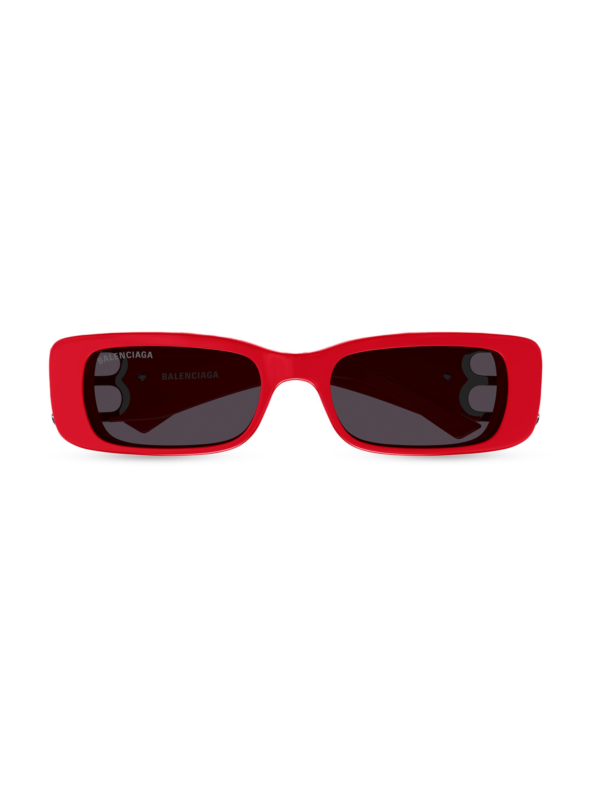 Balenciaga Women's Dynasty 51MM Rectangular Sunglasses - Red