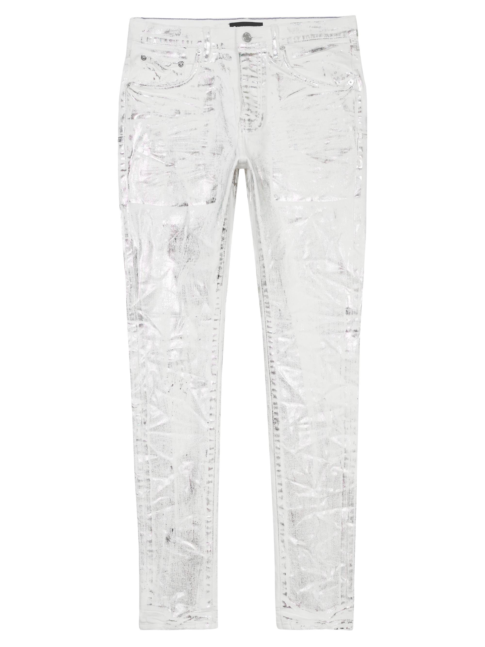 Purple Brand P001 X-Ray Foil Low-Rise Skinny Jeans | Saks Fifth Avenue