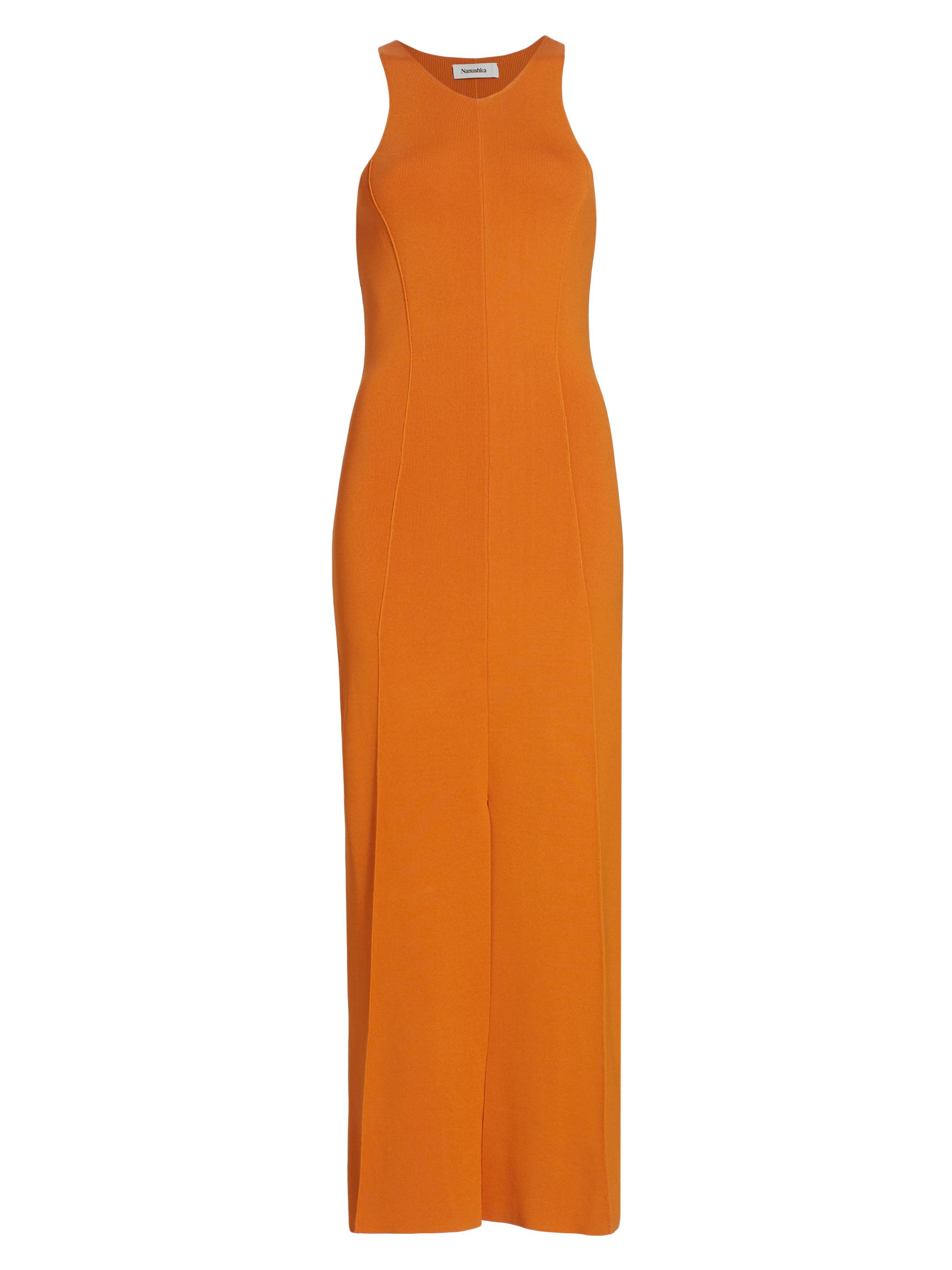 Nanushka Women's Elia Seamed Maxi Dress - Orange