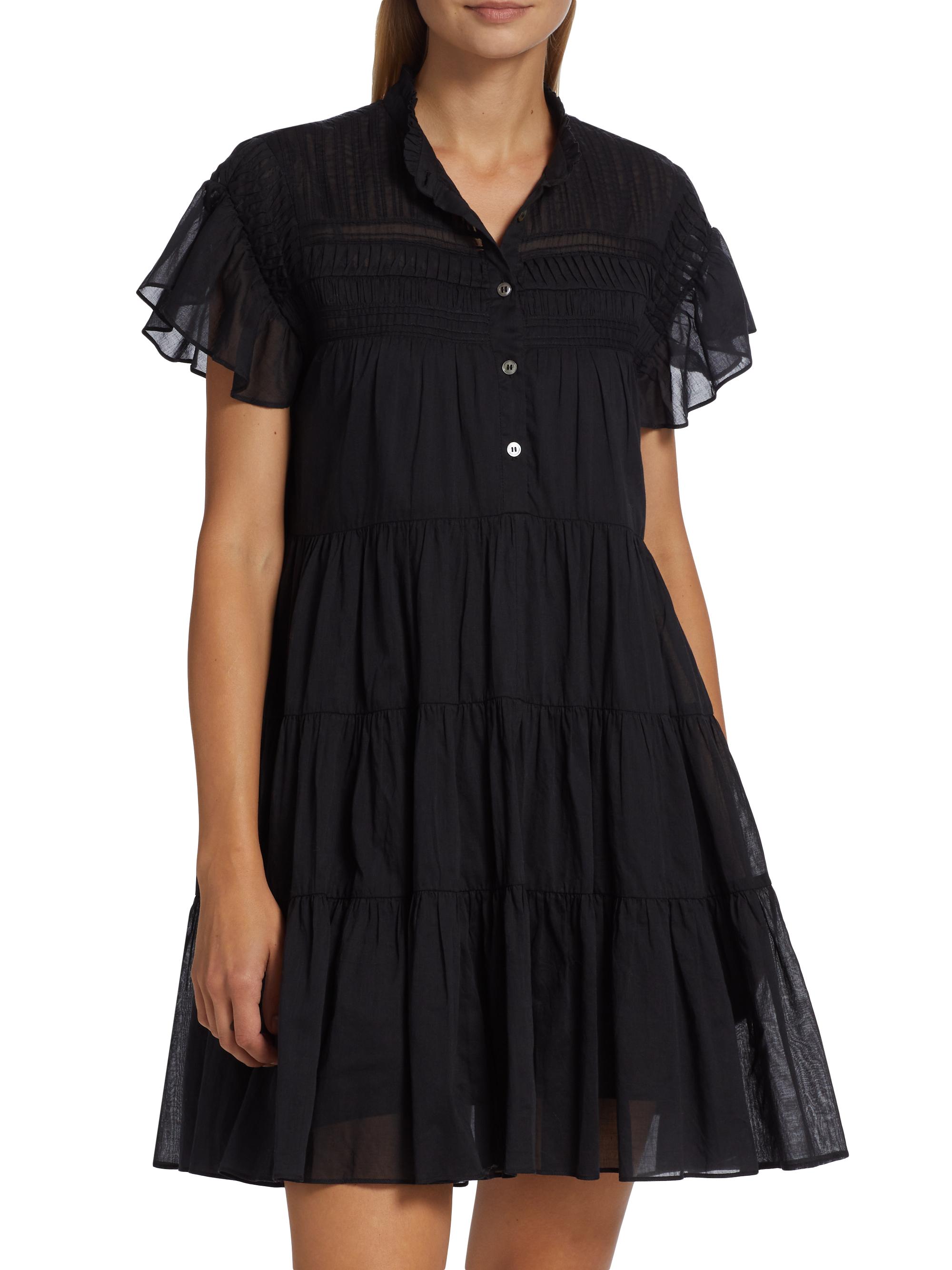 Isabel Marant Étoile Lanikaye Cotton Tiered Minidress | Saks Fifth