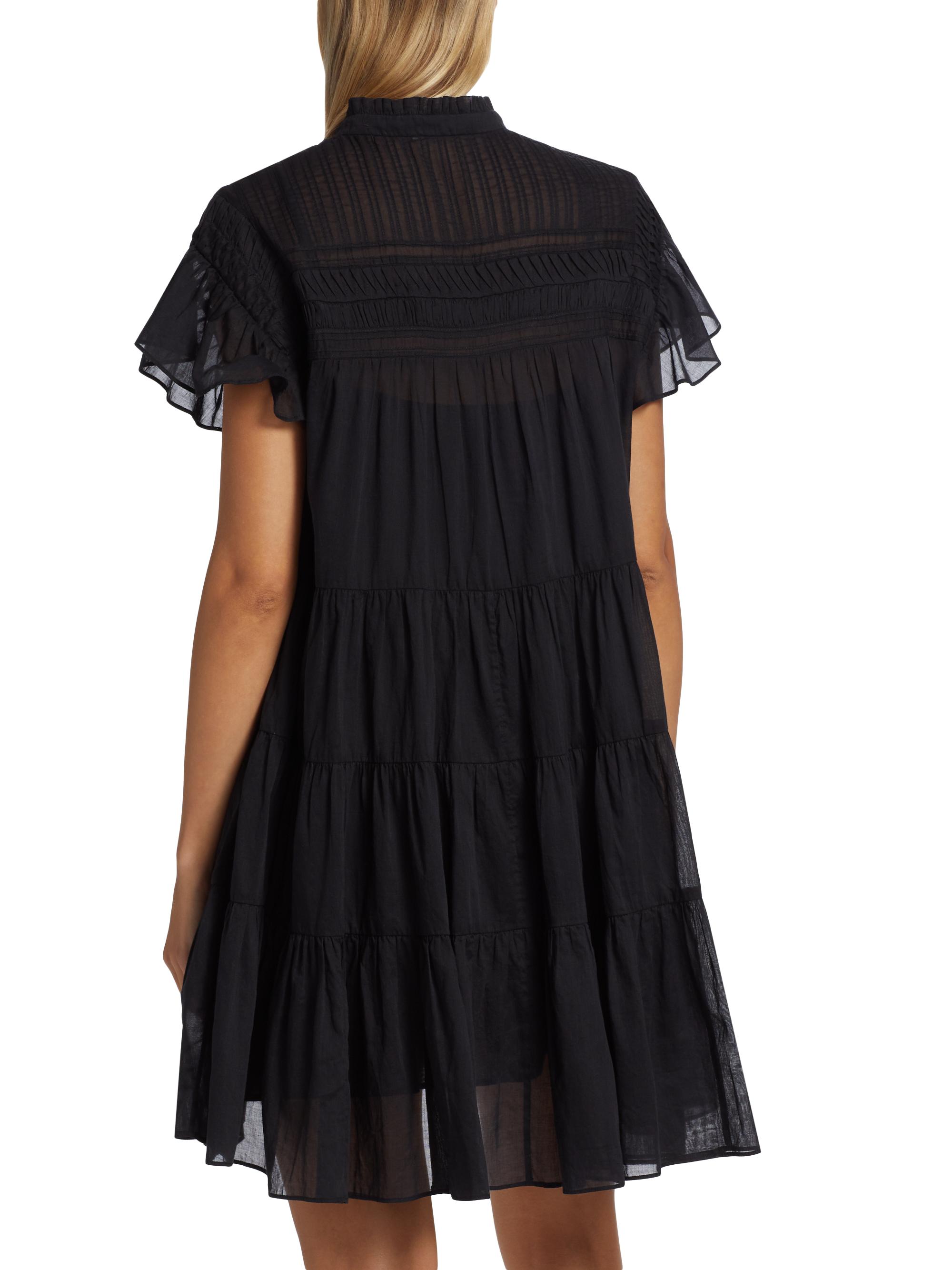 Isabel Marant Étoile Lanikaye Cotton Tiered Minidress | Saks Fifth