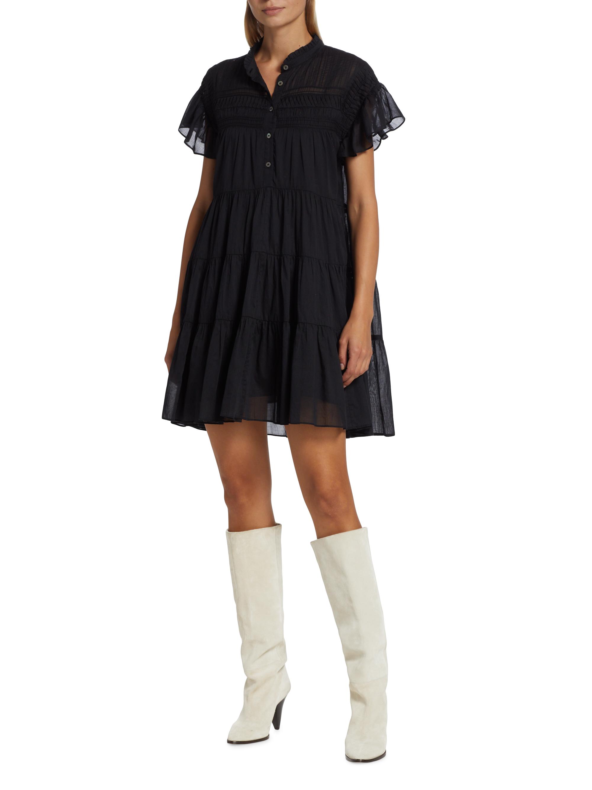 新品 MARANT ETOILE Lanikaye コットンボイル ドレス Isabel Marant Étoile Lanikaye Cotton Tiered Minidress | Saks Fifth