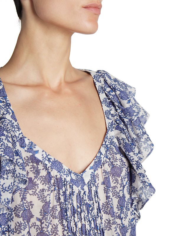 Shop Isabel Marant Étoile Godrana Flutter-Sleeve Minidress Shop Isabel Marant Étoile Godrana Flutter-Sleeve Minidress