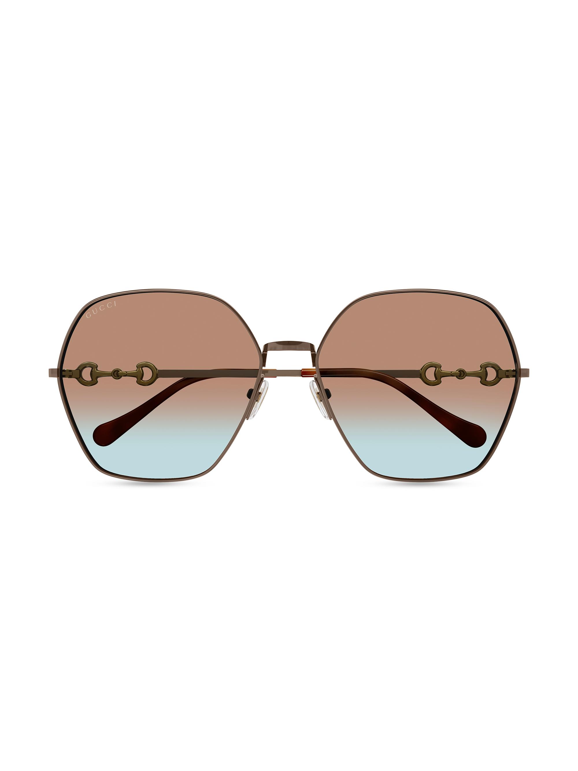 Gucci Horsebit 62MM Geometric Sunglasses | Saks Fifth Avenue