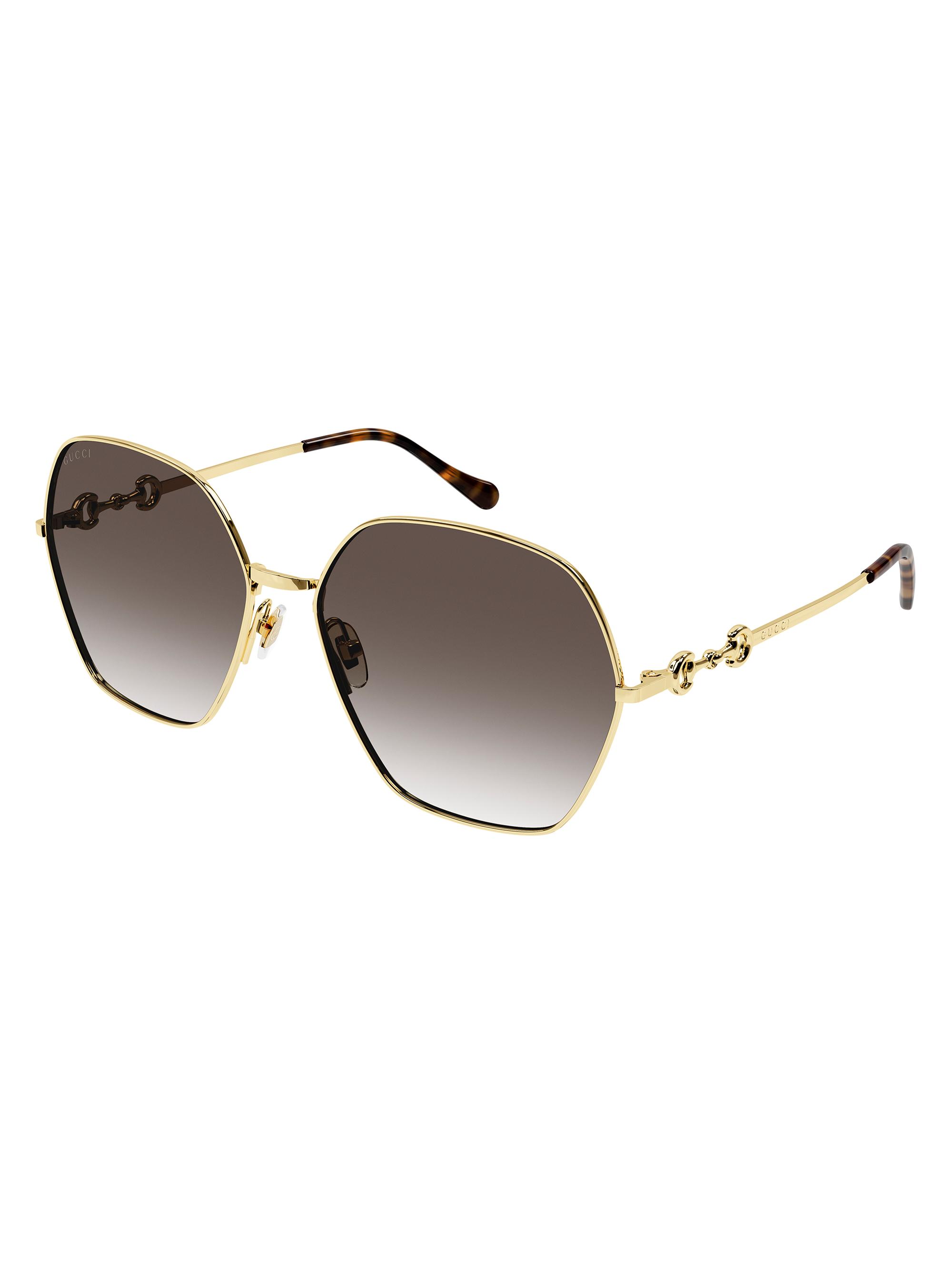 Horsebit Squared Metal Sunglasses